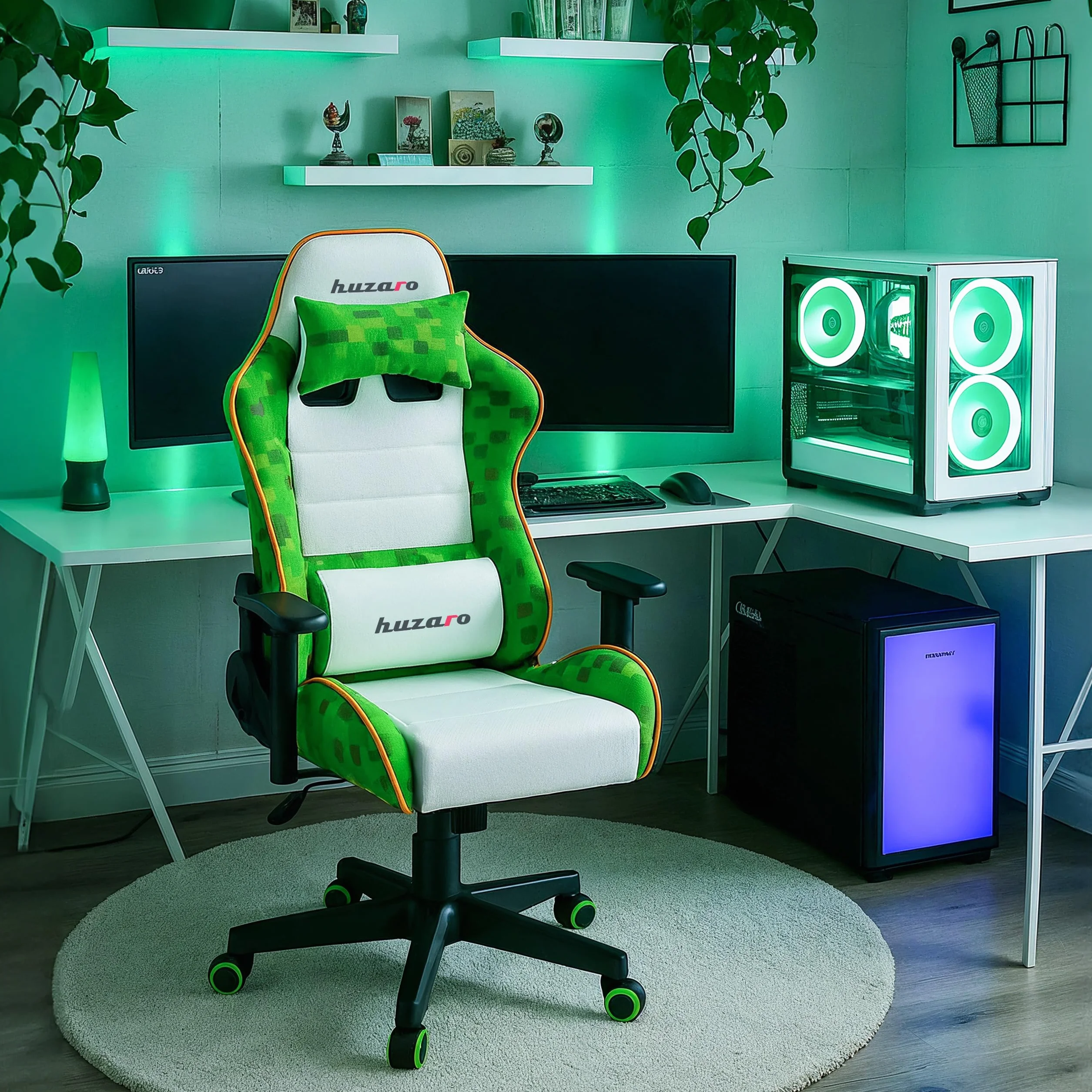 Huzaro Ranger Pixel Mesh Ergonomiczne krzesło do gier dla dzieci, oddychające, z podparciem lędźwiowym, 100-160 cm