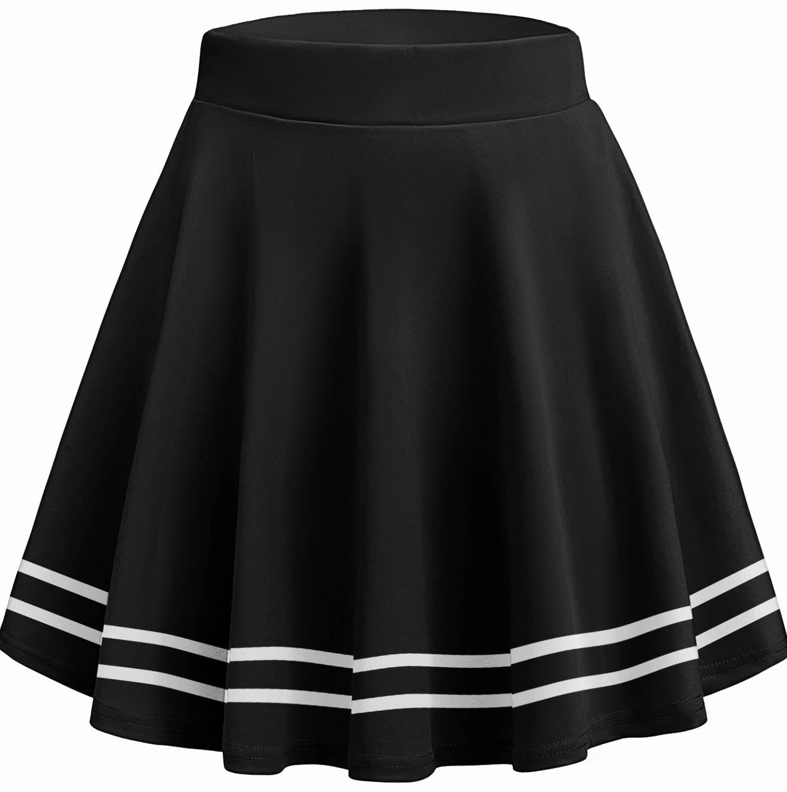 Hotouch Spódnica damska, basic, krótka mini spódniczka, elastyczna talia, spódnica skaterska, linia A, plisowana spódnica