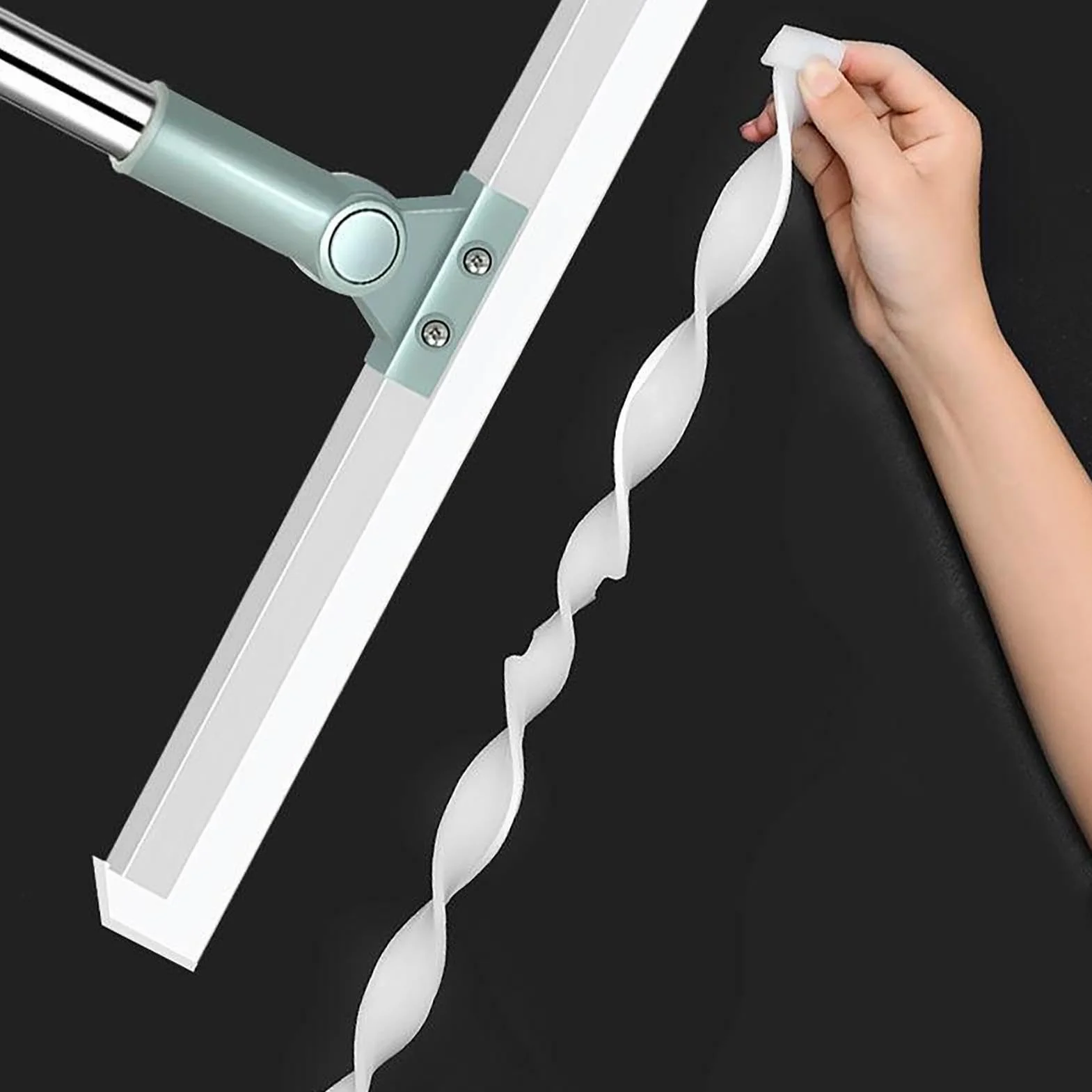 Silicone Broom, Magic Broom Sweepesr, Rubber Broom, Soft Push Broom, Pet Hair Removal Brush, Efficient Hair and Dust Removal Multifunctional Cleaning Tool for Wet Room, Shower, Bathroom, Glass
