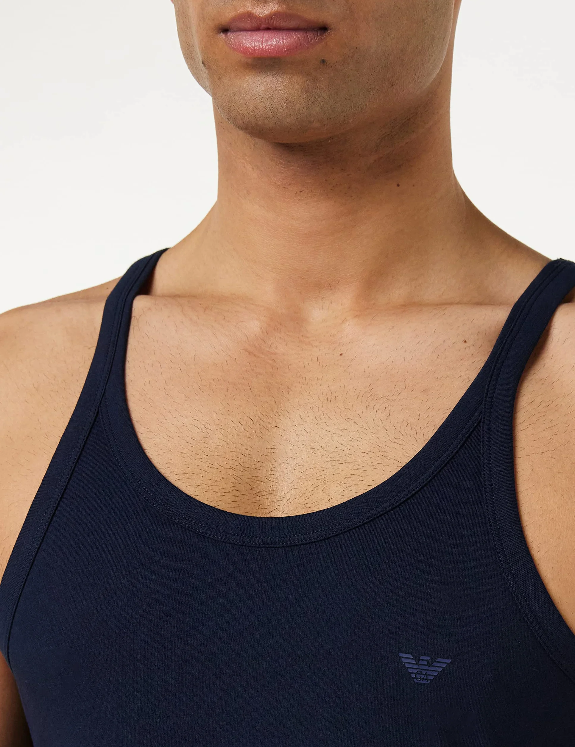 Emporio Armani Underwear Męski top do piżamy typu Tank Pure Cotton, biały, M (2 sztuki), biały, M