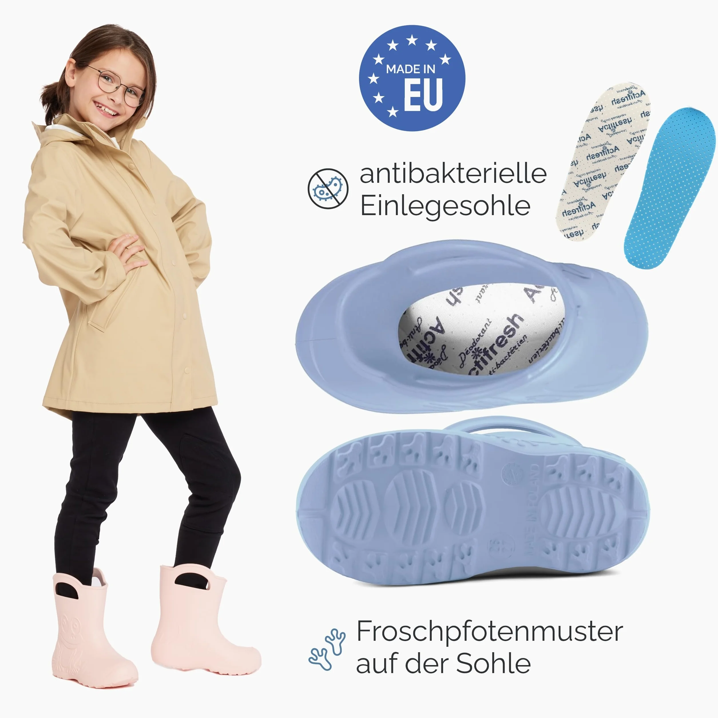 Ladeheid EVA Dziecięce Buty Gumowe PrzeciwDeszczowe LA-CA-01