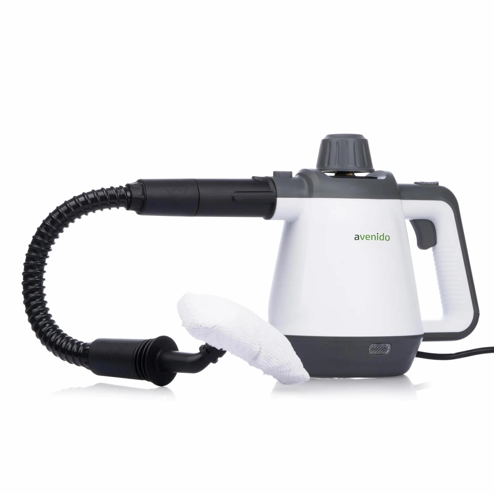 Myjka parowa 2000W 3.5 bar 120°C 13 akcesoriów czarno-biały