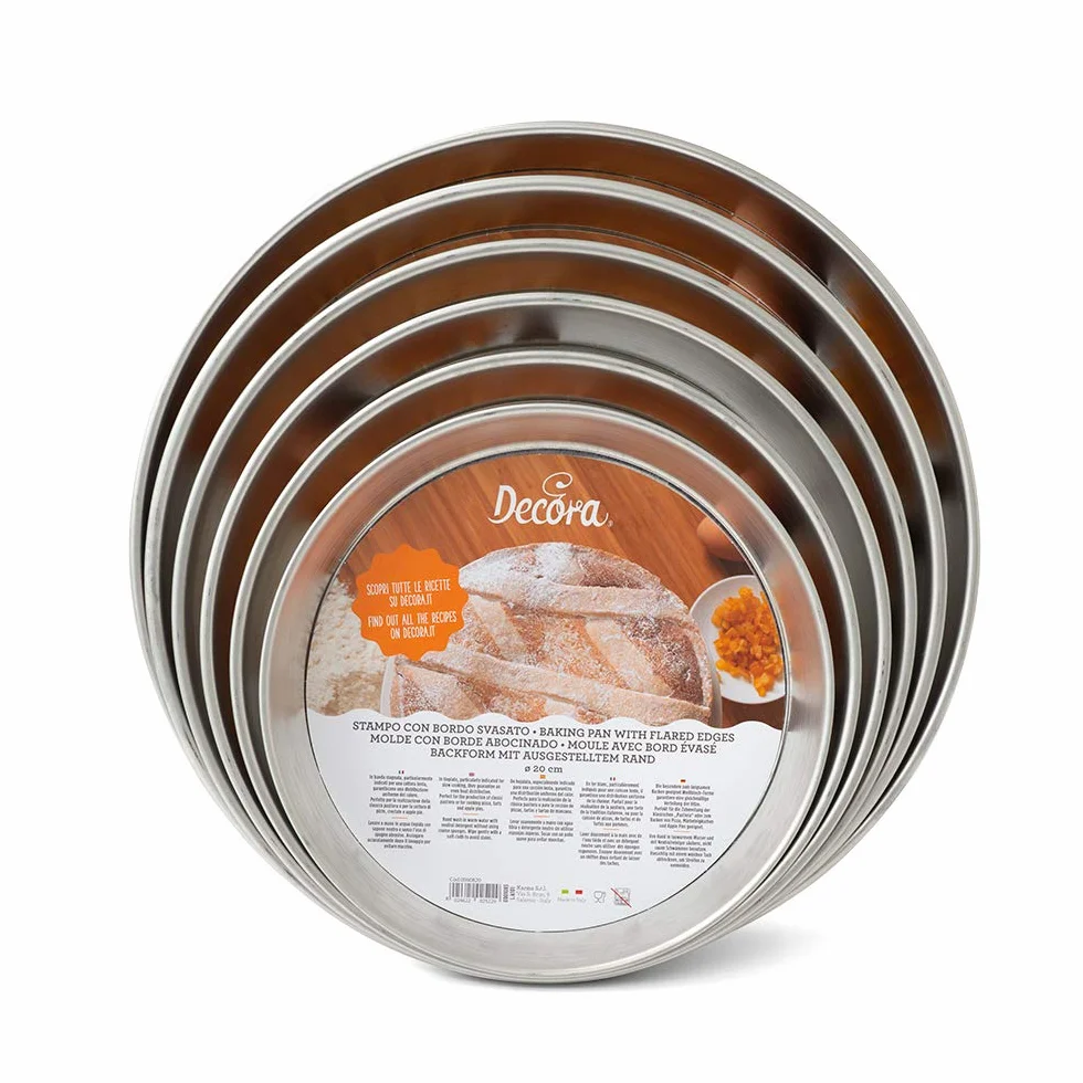 Okrągły makaron Ø 24 x 4 h cm z taśmy cynowej do powolnego gotowania Włochy
