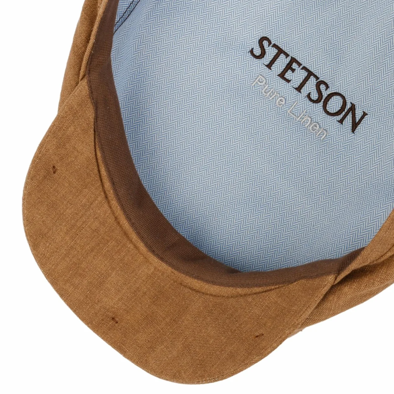 Stetson Belfast Linen Summer Flat CapMężczyźni - Made in the EU kaszkiet czapka z lnu gawroszka daszkiem Lato wiosna-lato - 60 cm brązowy