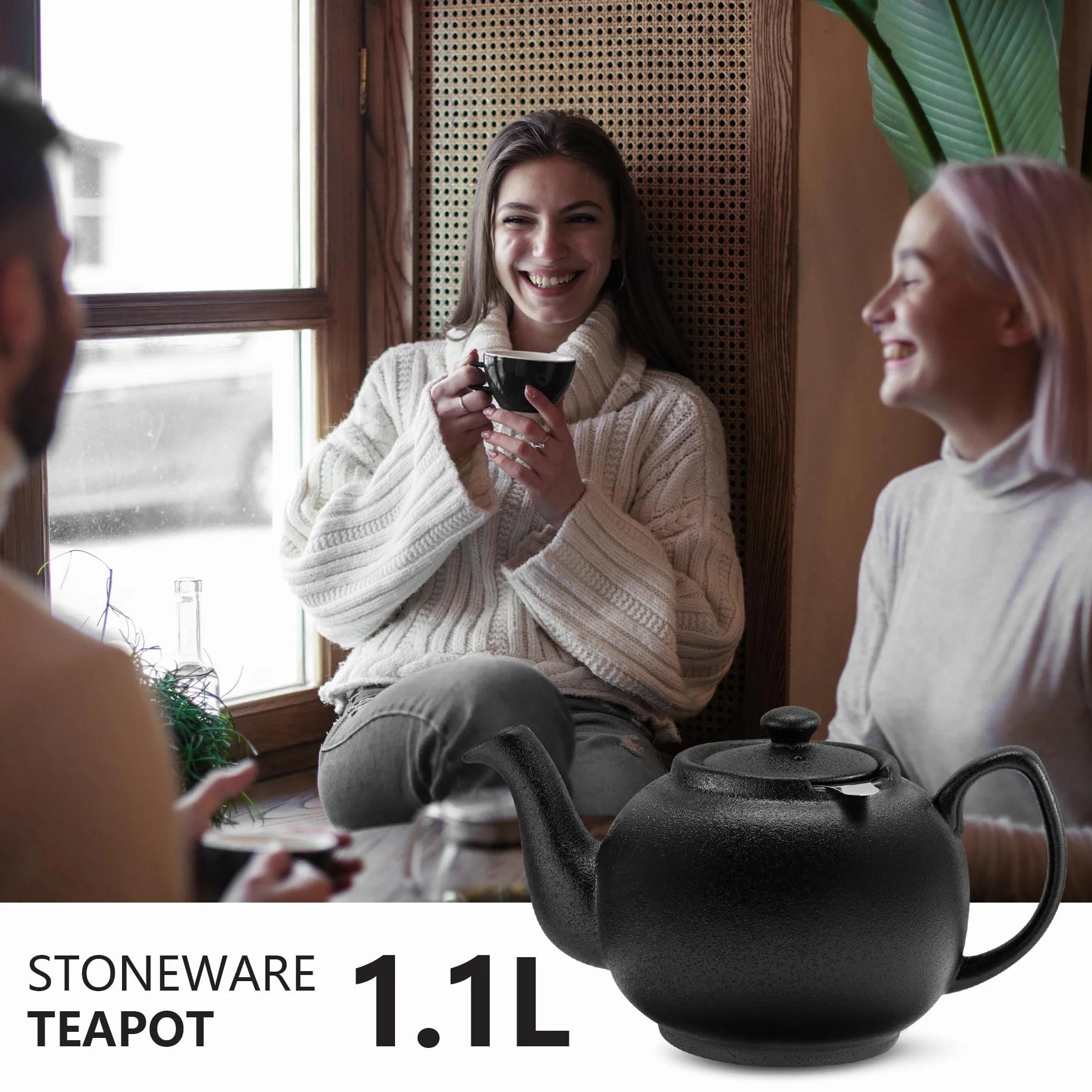 URBAN LIFESTYLE Czajniczek ceramiczny do herbaty Liverpool 1,1L z sitkiem stalowym