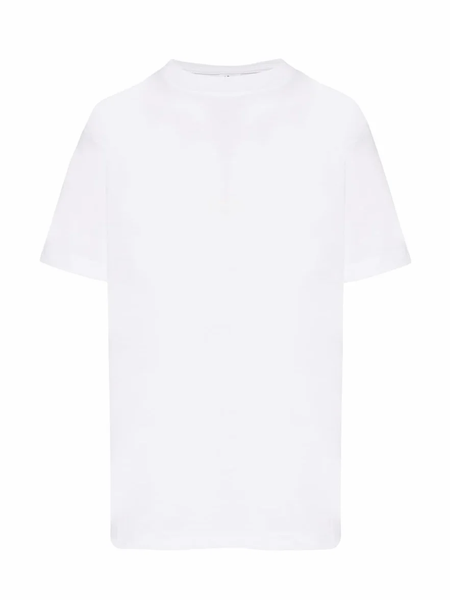 T-shirty dla chłopców i dziewczynek z krótkim rękawem, 100% bawełna, lekkie, miękkie i oddychające, dziecięce koszulki z wzmocnionym okrągłym dekoltem - od 7 do 8 lat