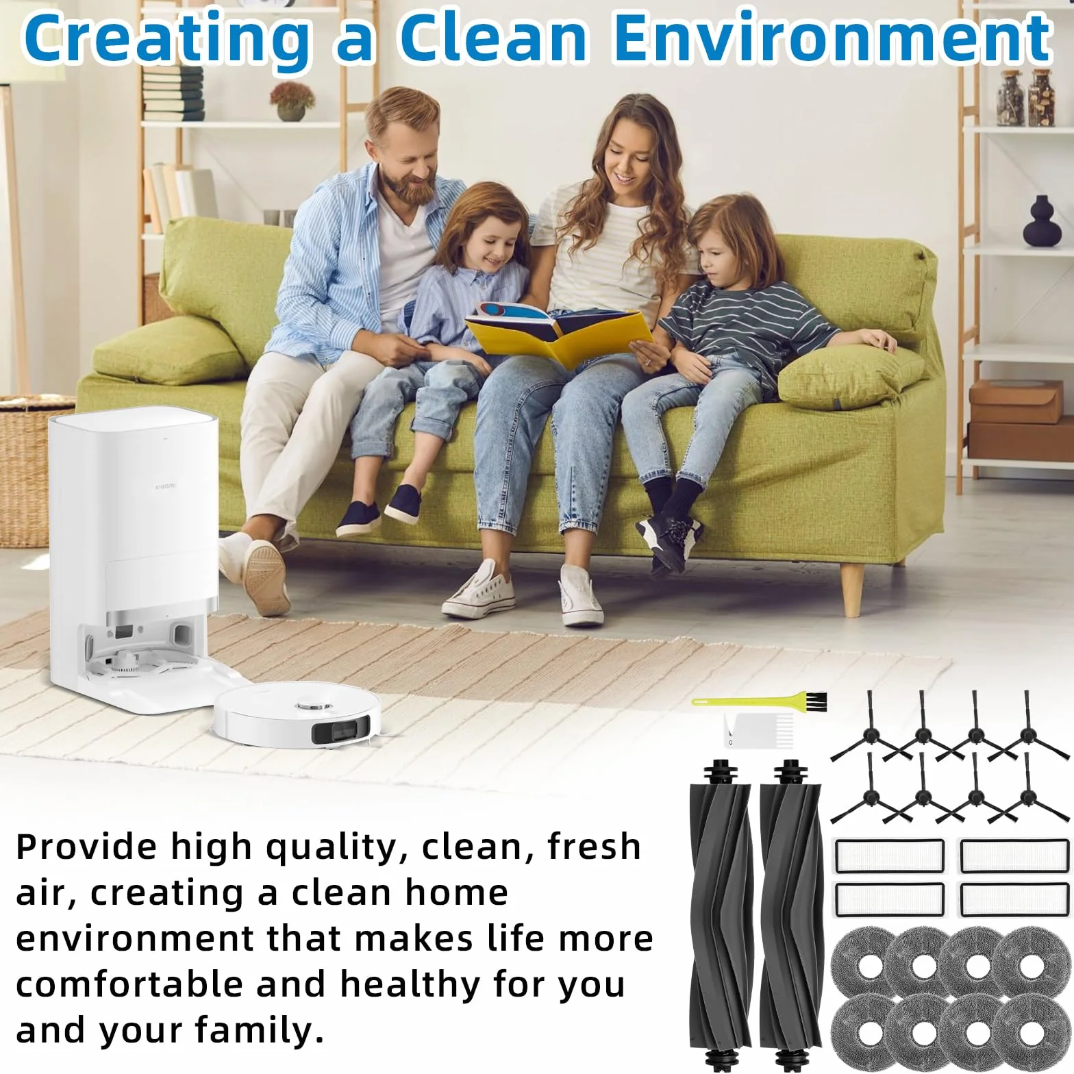 Zestaw Akcesoriów Zamiennych do Dreame L10 Prime/L10s Ultra/X20 Plus/L10s Pro Gen 2/X10+ Robot Vacuum Cleaner
