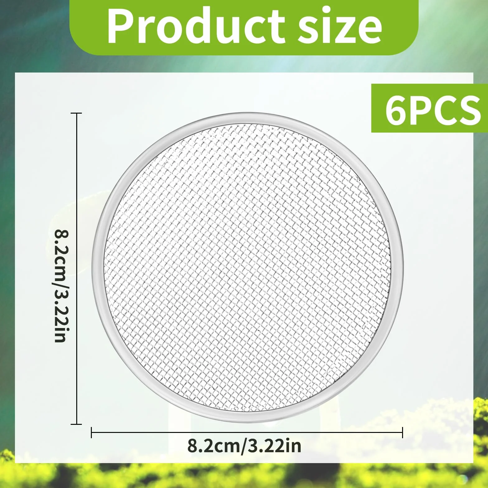 Zestaw 6 pokrywek ze stali nierdzewnej 304 do słoików 82 mm