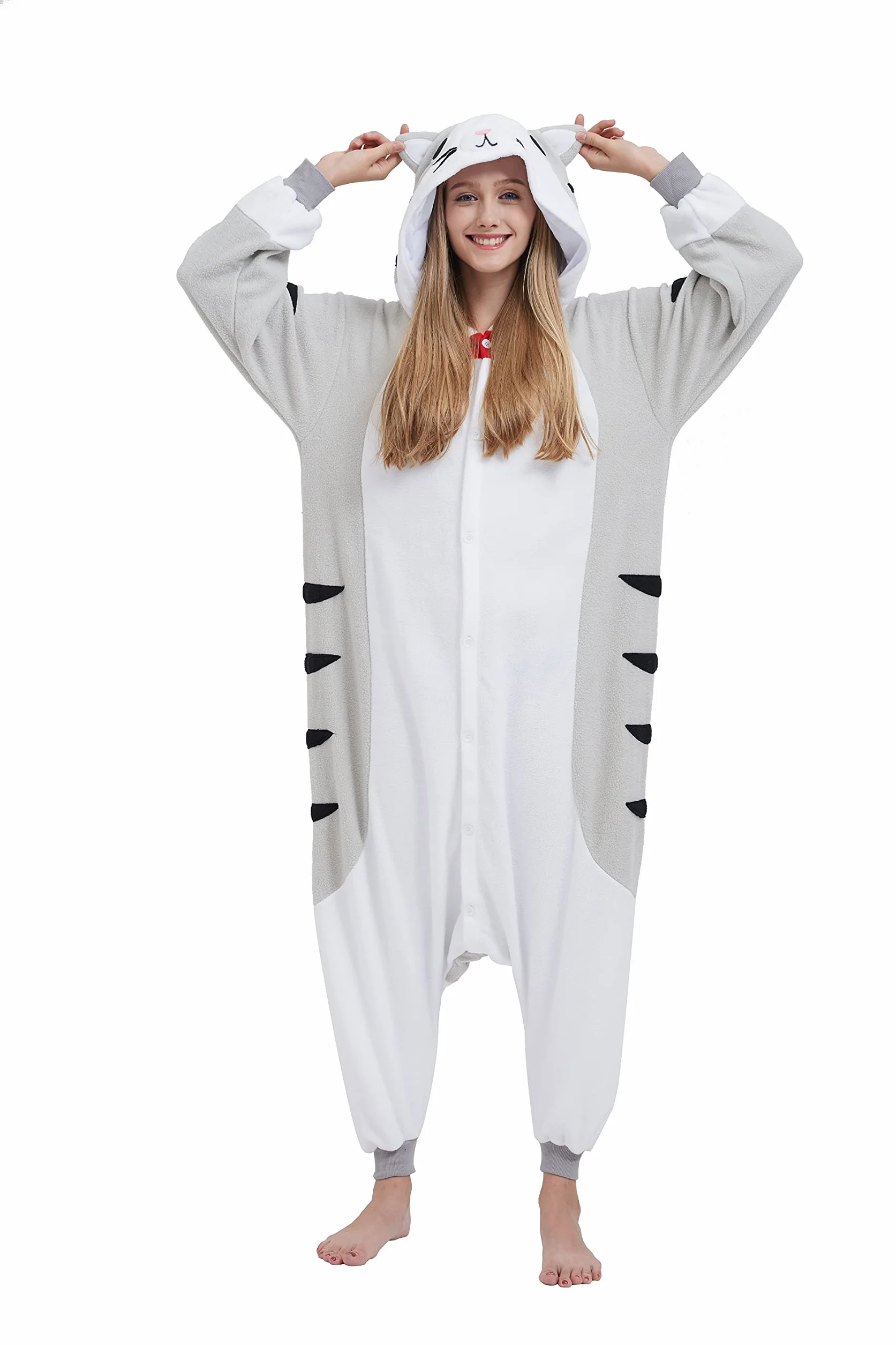 SimZoo Animal Onesie PiżAma Dla DorosłYch Kostium Kota Bielizna Nocna Dla MężCzyzn Kobiety Unisex JednoczęśCiowa Odzież Domowa