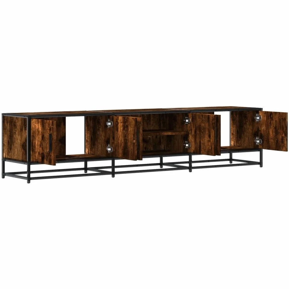 vidaXL Szafka RTV pod Telewizor Przydymiony Dąb 180x35x41 cm
