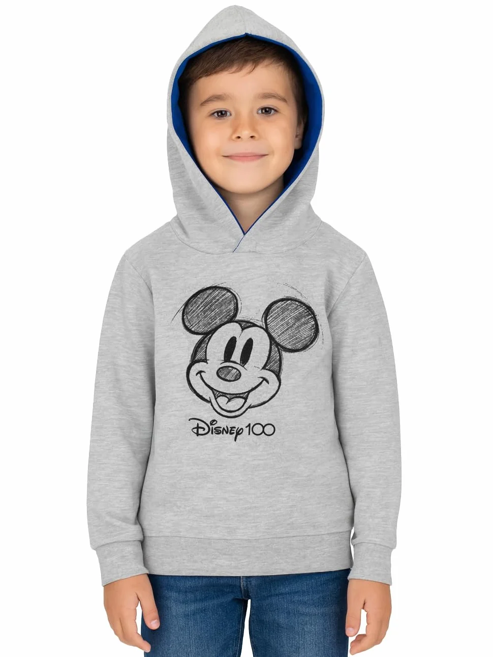 Disney Mickey Mouse bluza z kapturem dla chłopców – dziecięca bluza z kapturem, szara