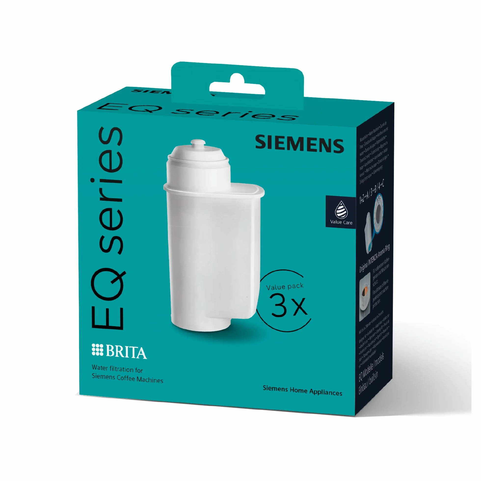 Siemens Brita Eq Series Filtr do Wody Biały 3 sztuki
