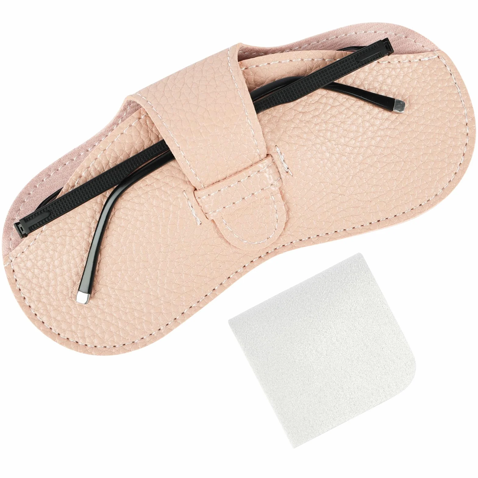 Skórzane etui na okulary przeciwsłoneczne, miękkie skórzane etui na okulary, przenośne wąskie etui na okulary PU, pokrowiec na okulary, lekkie torby do przechowywania okularów dla kobiet