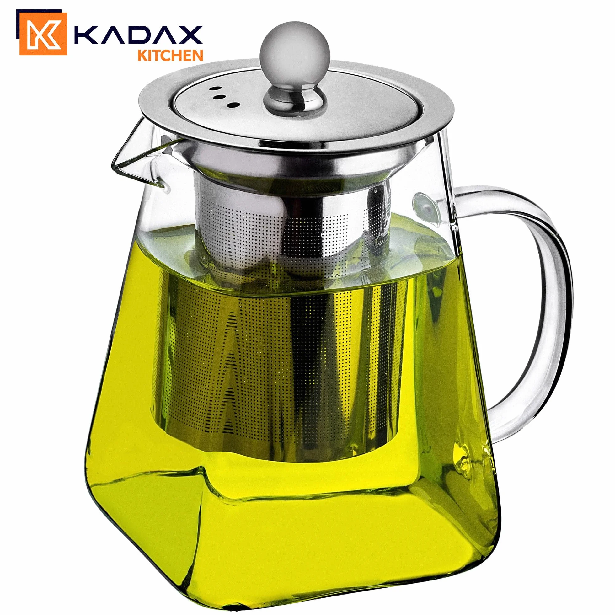 KADAX Dzbanek do herbaty ze szkła borokrzemowego 650 ml z wyjmowanym sitkiem