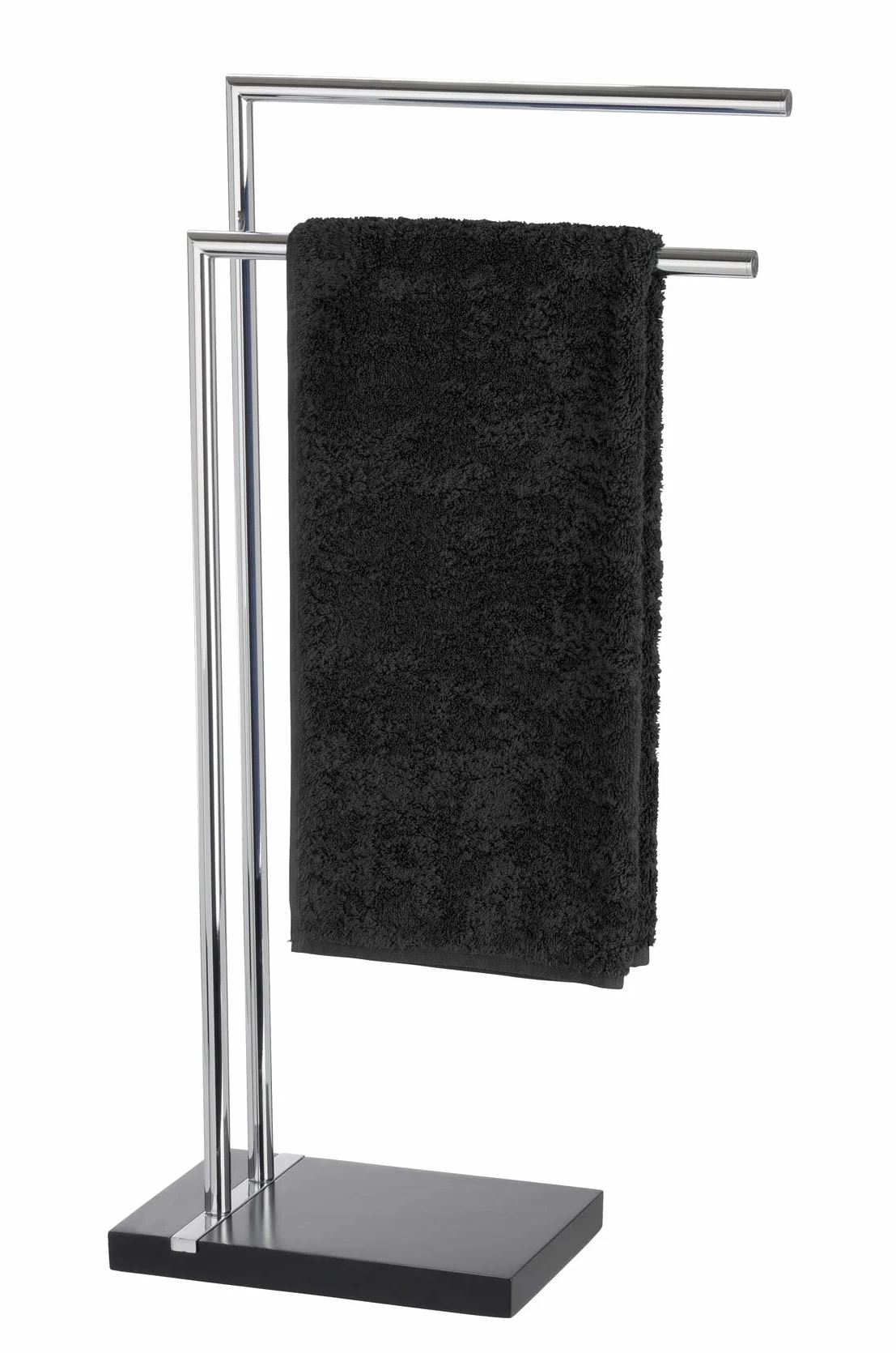 Wenko Legler Stojak na ręczniki czarny metalowy 20 x 45,5 x 82 cm