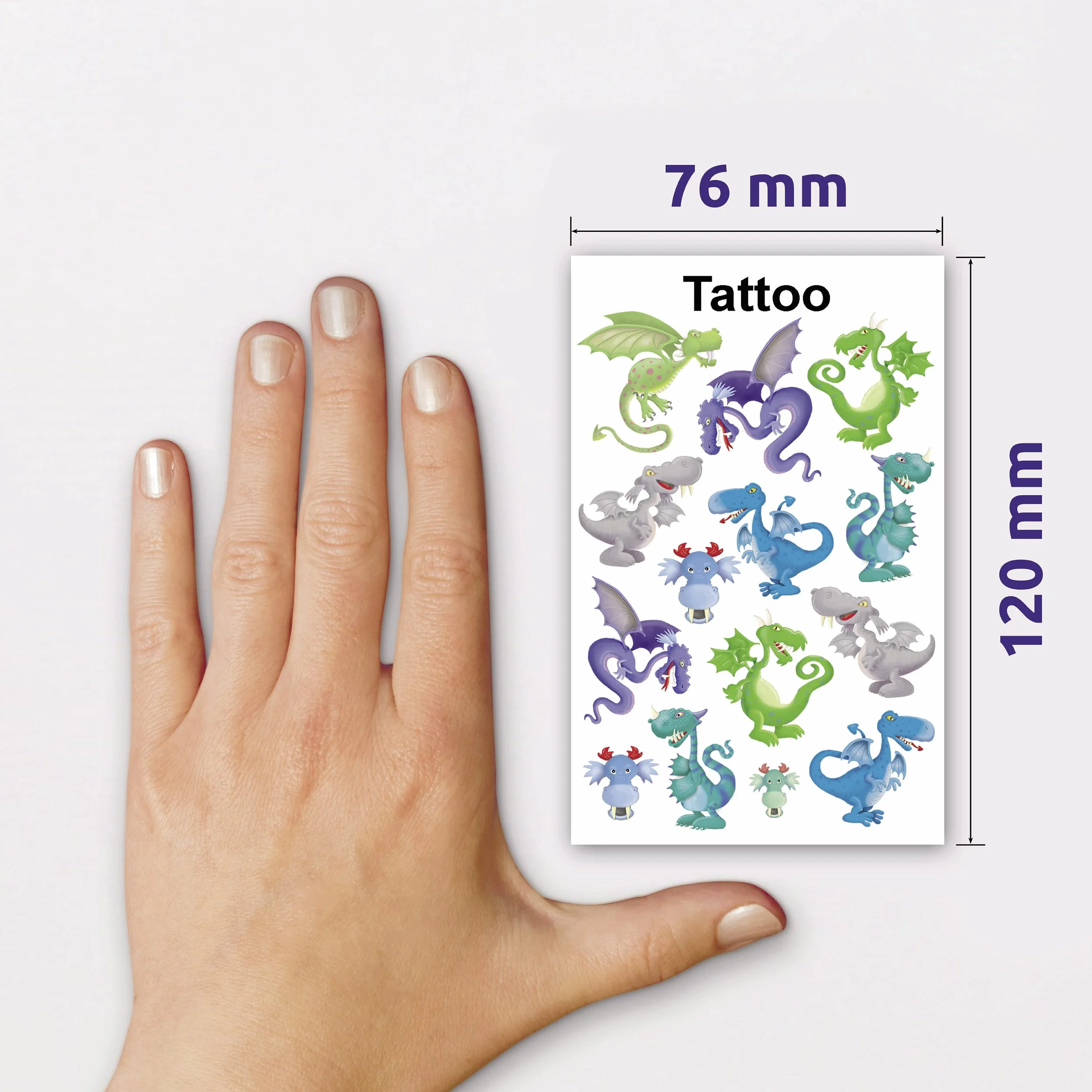 AVERY Zweckform 56751 tatuaże dla dzieci, 14 sztuk (tymczasowe tatuaże smoki, tatuaże dla dzieci, wodoodporne, tatuaże klejone, urodziny dziecka, upominki, nagrody na imprezy dla dzieci, do zabawy, tatuażu dla chłopców
