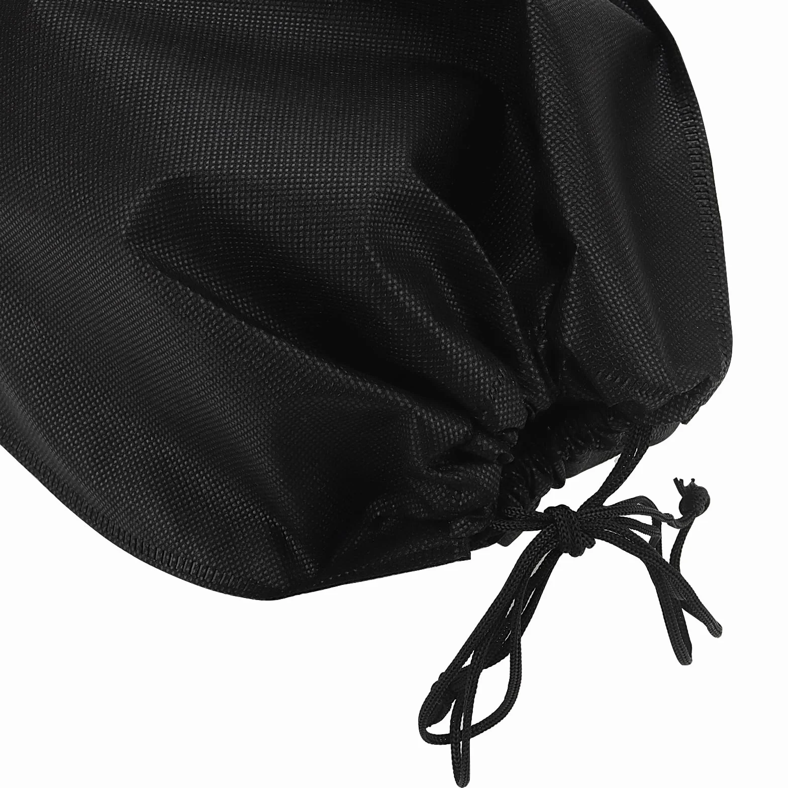 30 sztuk podróżnych worków na buty ze sznurkiem, 44 x 32 cm, duże worki na buty z okienkiem, torba do przechowywania butów, czarna tkanina do przechowywania, czarny, Minimalistyczny
