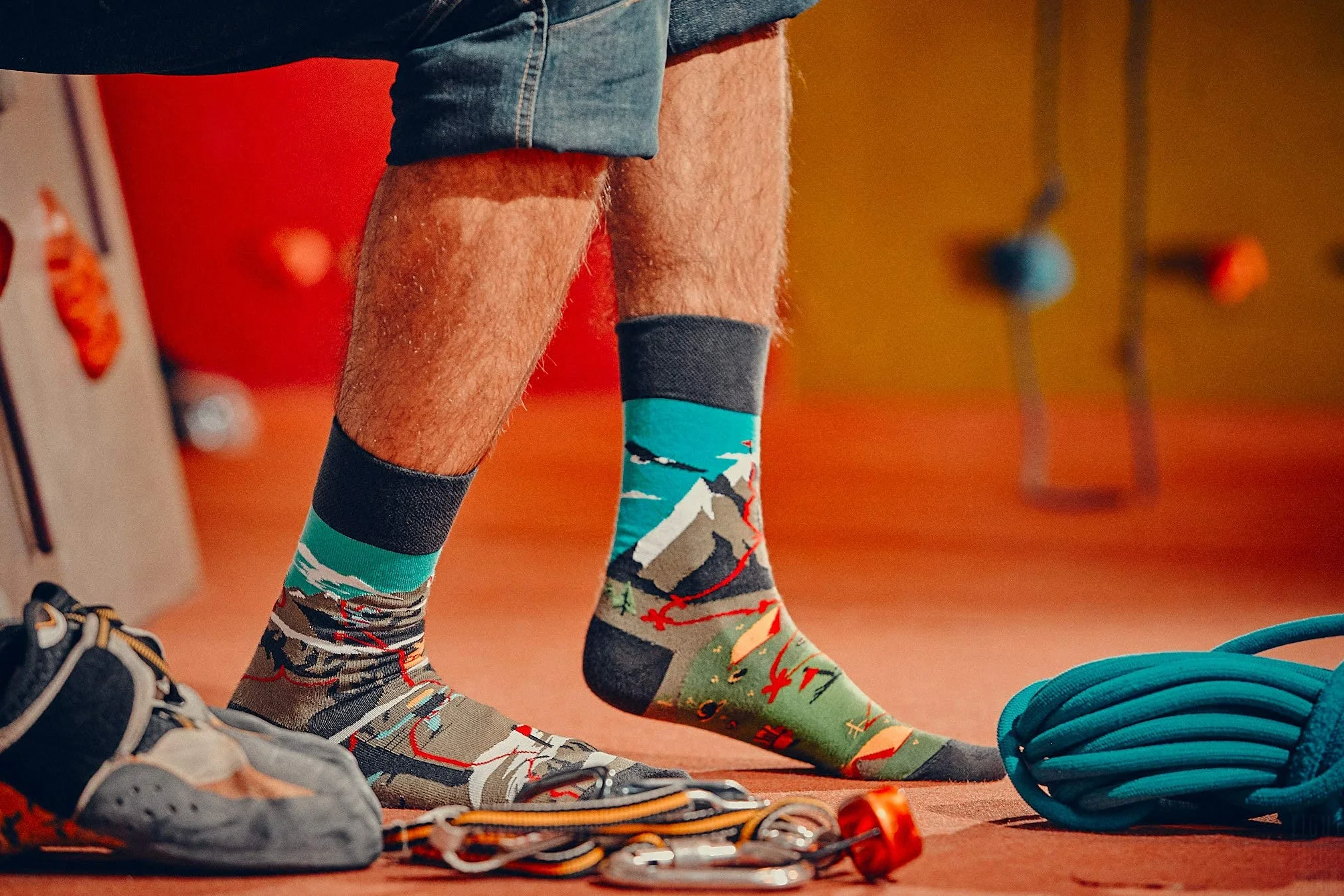 Spox Sox Casual Unisex – wielokolorowe, kolorowe skarpety dla indywidualistów, Wspinaczka górska, 40-43 EU