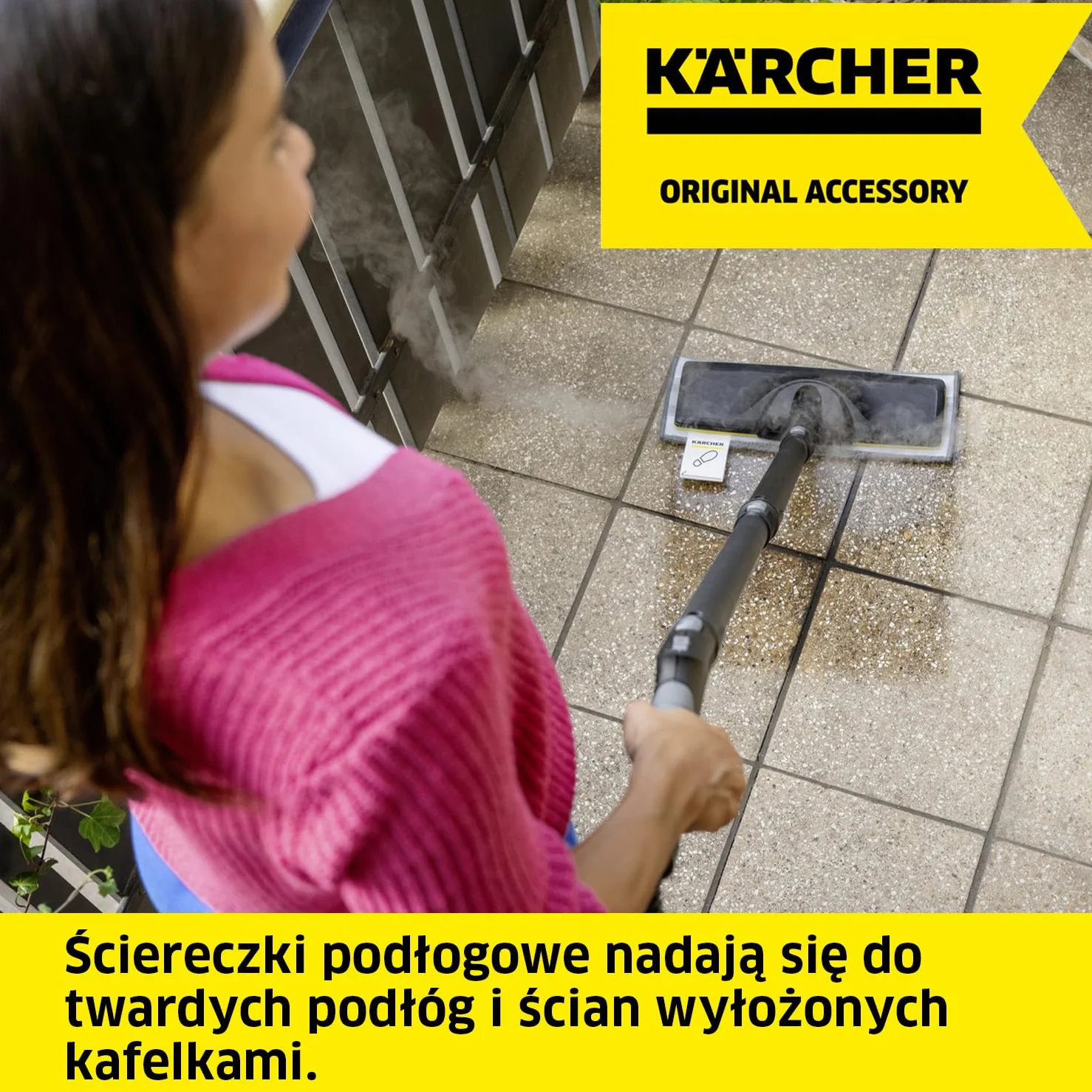 Kärcher zestaw ściereczek podłogowych Power EasyFix, 2 sztuki oryginalne akcesoria do parownic