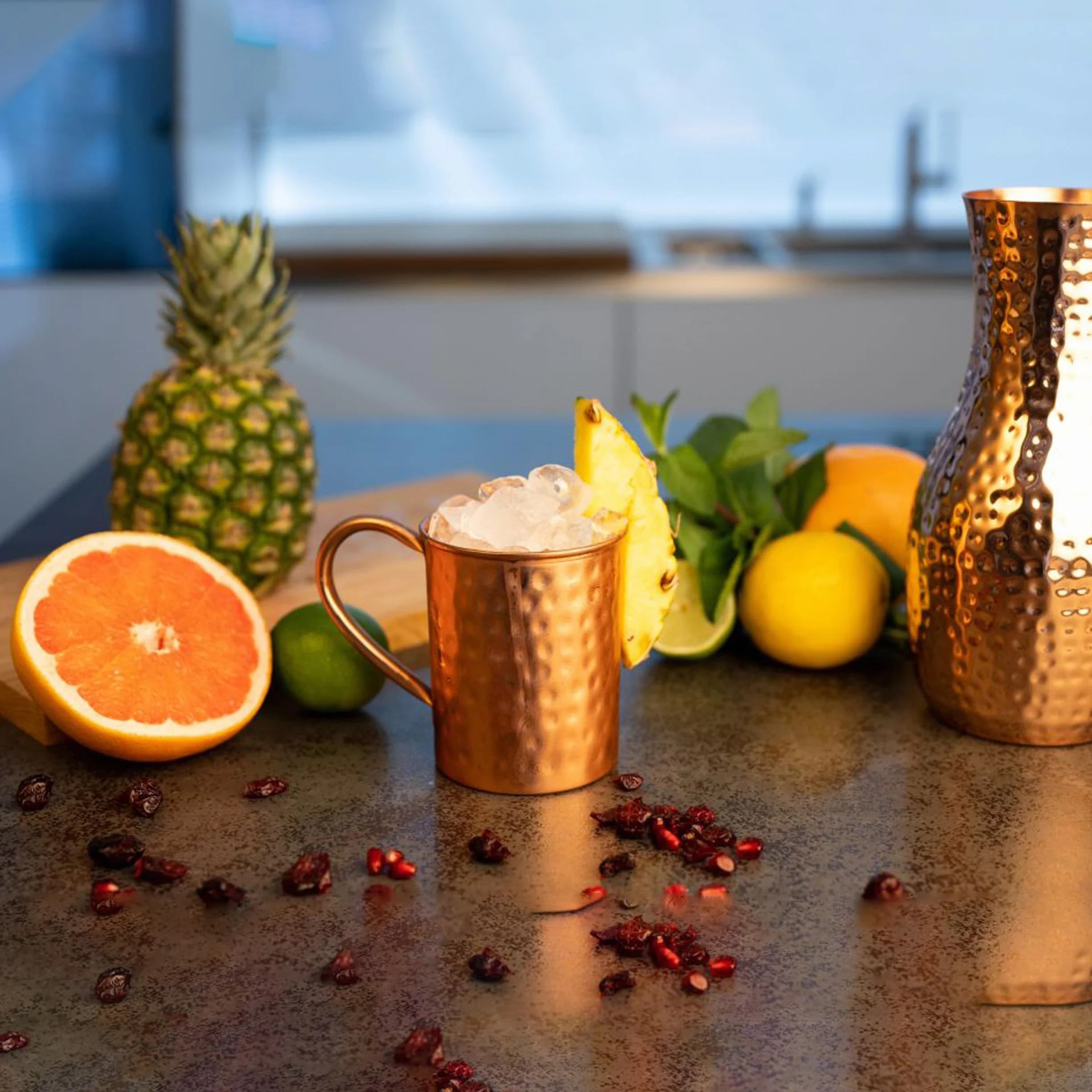 NKlaus kubek miedziany 100% czysta miedź 500 ml Moscow Mule 2 x 145 g