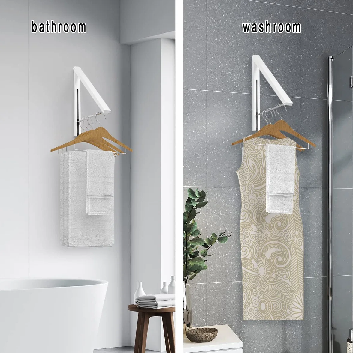 Suszarka montowana na ścianie składany wieszak na ubrania aluminiowy organizer