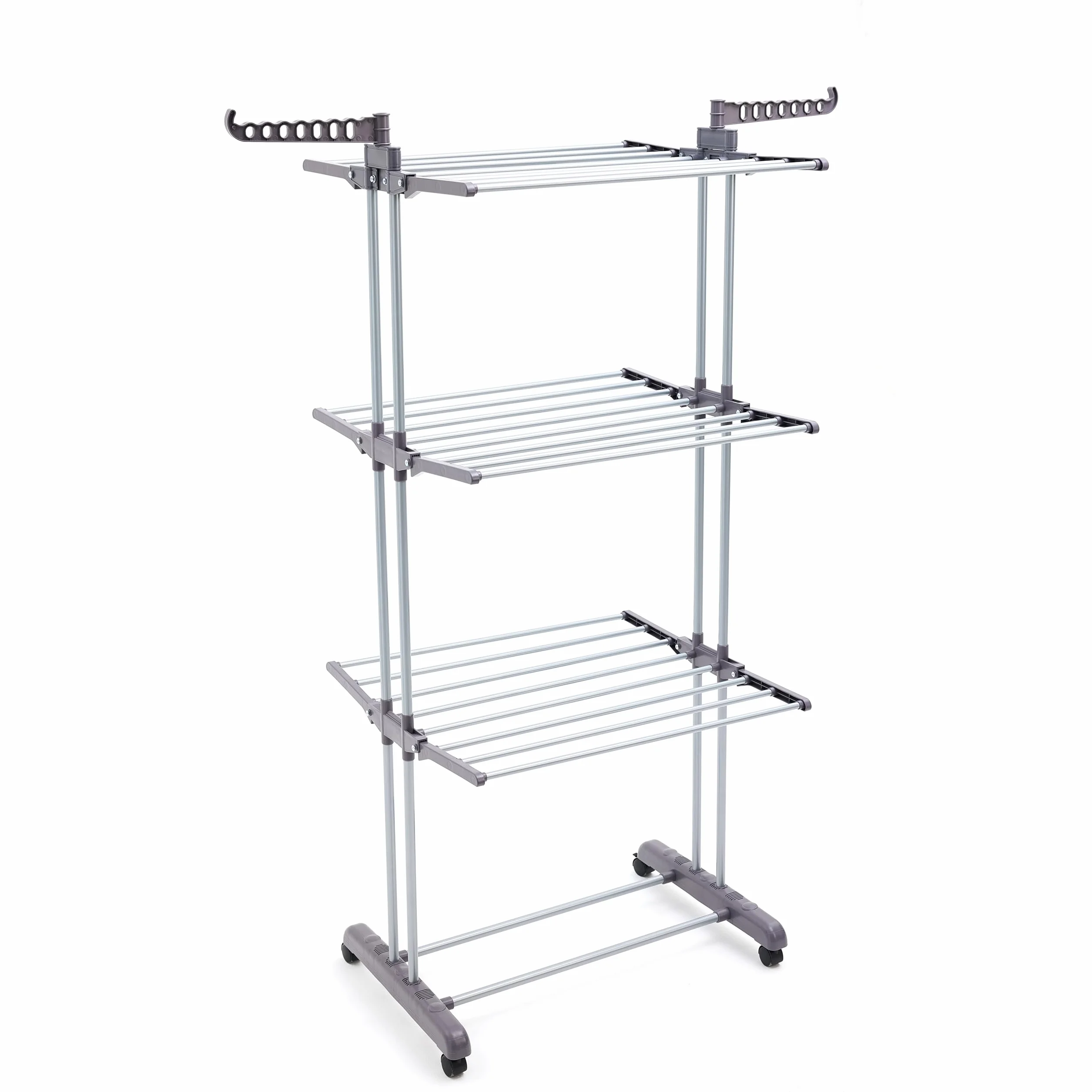 Amazon Basics 4-poziomowa wieżowa suszarka na pranie składana 72,9-126 x 64 x 173 cm szara