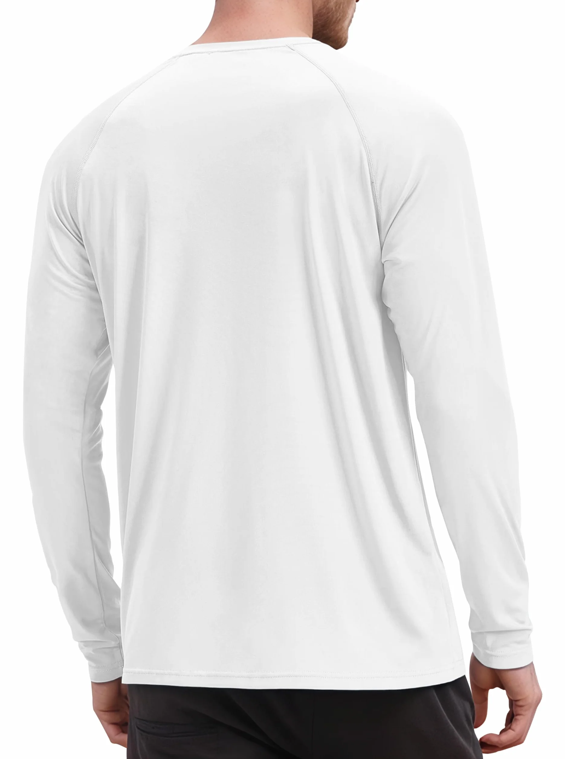 Tansozer Męska koszulka z długim rękawem UPF 50+ ochrona przed promieniowaniem UV wędkowanie wędrówki rash guard koszule