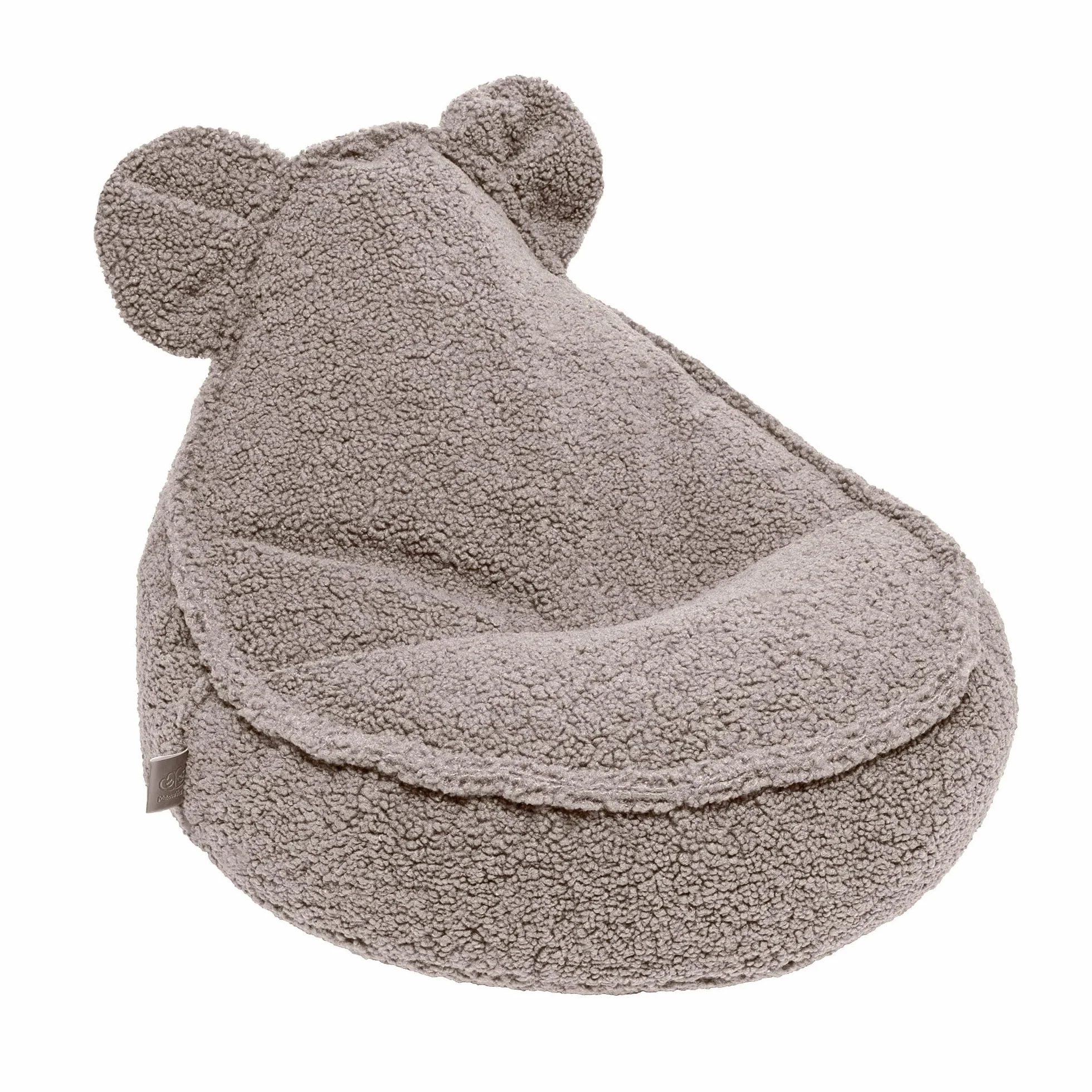 MEOWBABY Pufa Miś dla Dzieci, Worek Sako Bag, Beanbag, Bearly, Jasnoszary