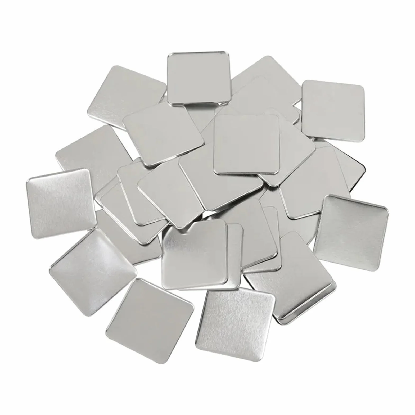 100 szt. kwadratowych przypinek 50x50mm, części do samodzielnego wykonania, materiały eksploatacyjne 50mm Różnego przeznaczenia