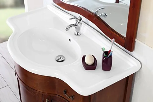 Bagno Italia Szafka łazienkowa 110 cm z litego orzecha ręcznie robiona