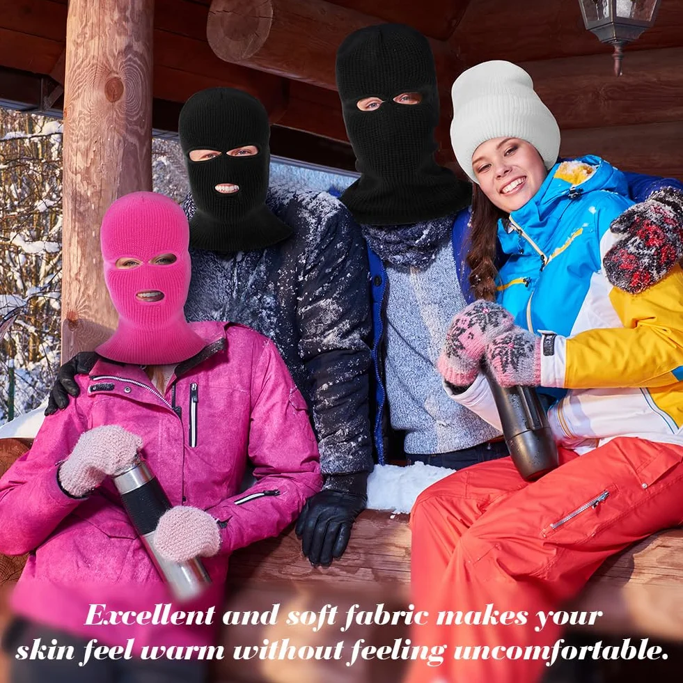 Balaclava, 3-otworowa / 2-otworowa maska sztormowa, dzianinowa kominiarka, czapka narciarska na motocykl i rower, maska wielofunkcyjna