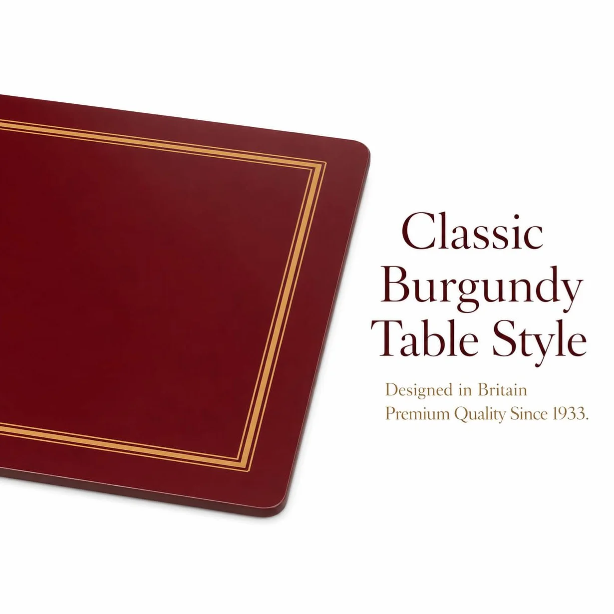 Classic Burgundy podkładka na stół, 4 sztuki, czerwona