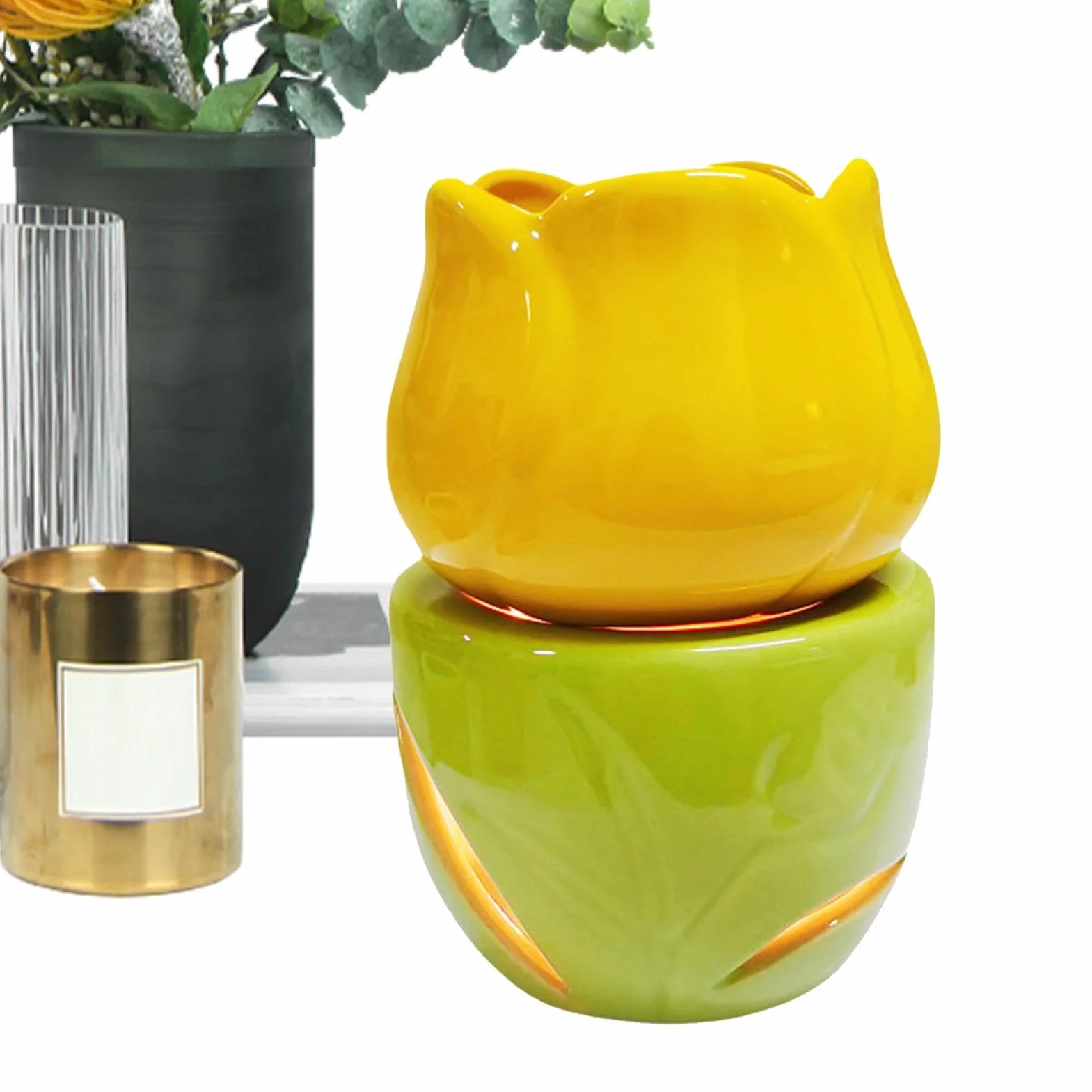 Świecznik na podgrzewacze, ceramiczny palnik olejowy, dyfuzor do świec, topiący wosk, podgrzewacz zapachowy, świecznik, topiący wosk na podgrzewacz, ceramiczny podgrzewacz do świec, palnik olejków