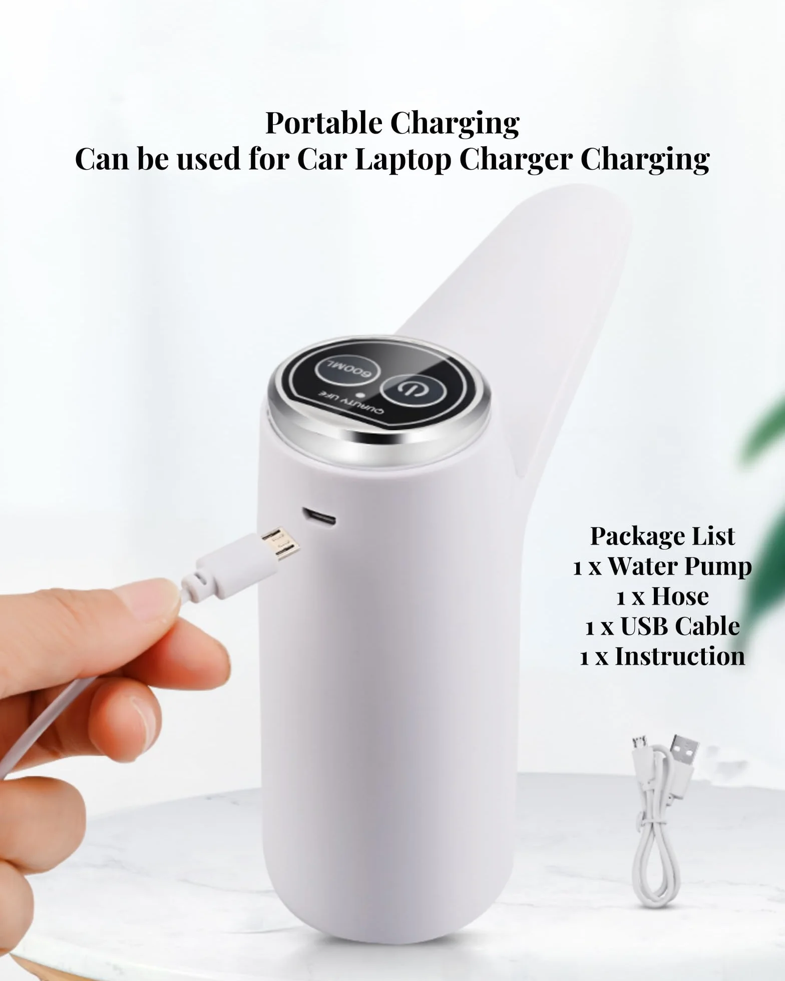 Elektryczna Pompka Do Butelek Na Wodę Bezprzewodowy Dystrybutor Wody Automatyczna Pompa Wody Pitnej Mini Dystrybutor Z Kranem
