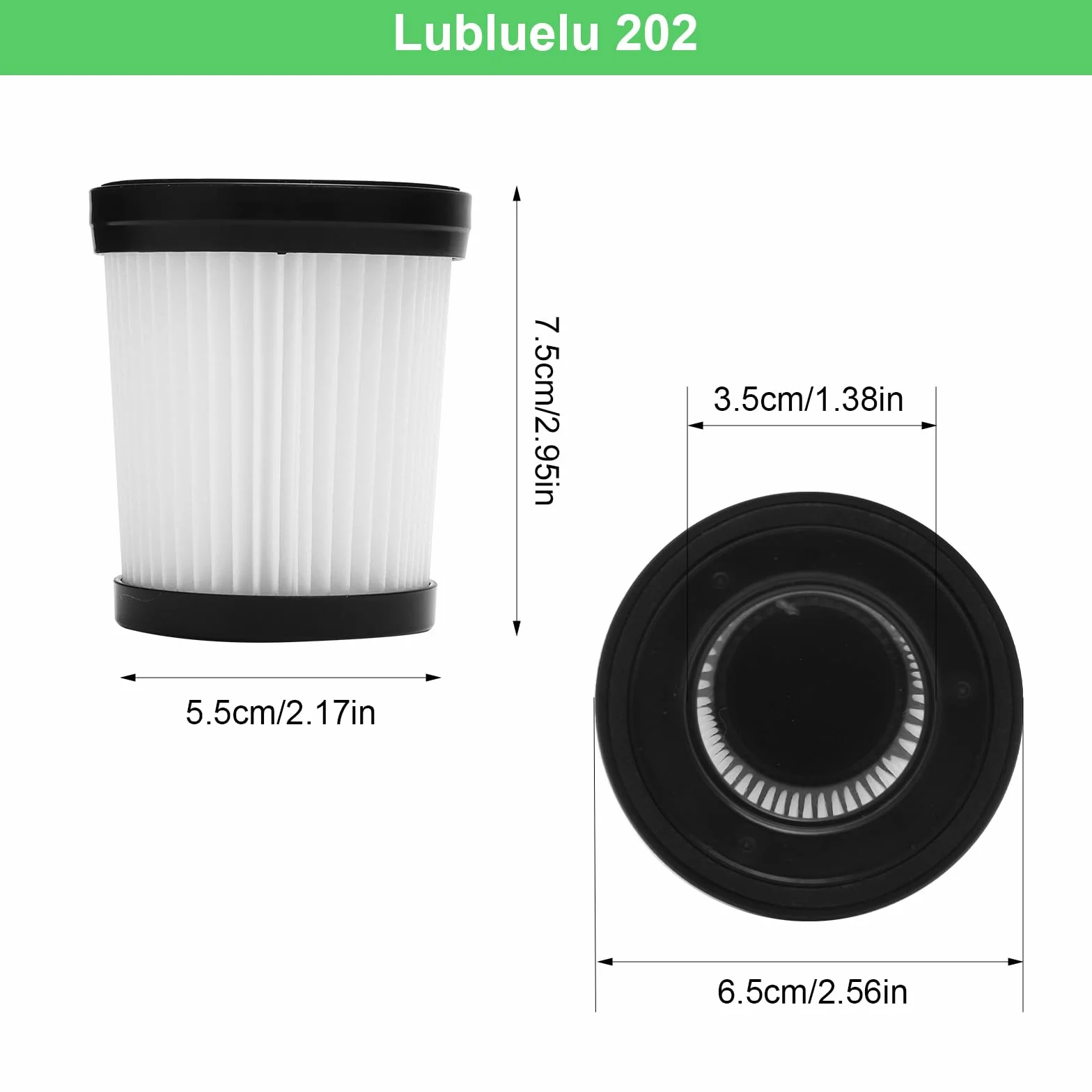 Zestaw 4 filtrów z 1 szczotką do czyszczenia odkurzacza Lubluelu 202, filtr zamienny Fabuletta FSV001 FSV101, filtr HEPA kompatybilny z Oraimo OSV-102, Girnoor G160 G165 Afoddon A300