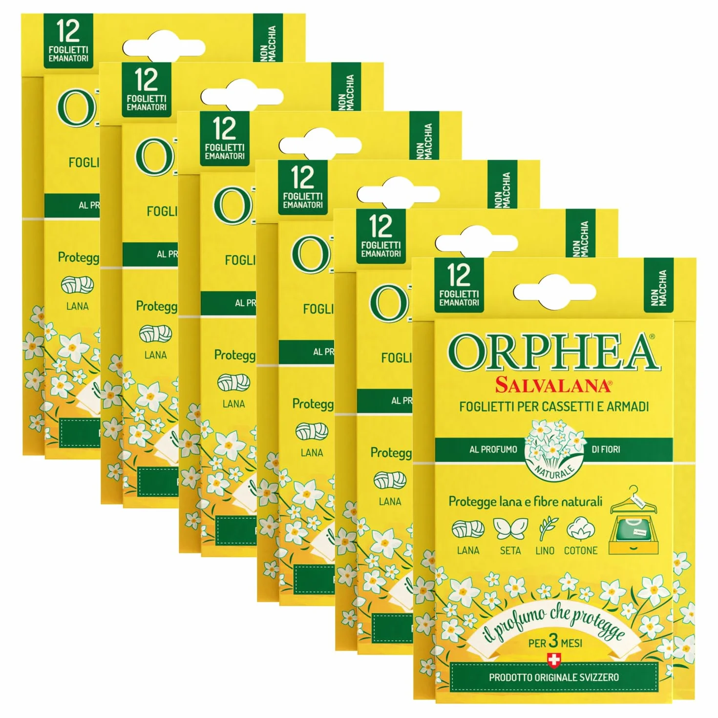 Orphea Schowek do szuflad i szafek, zapach kwiatów, 6 sztuk