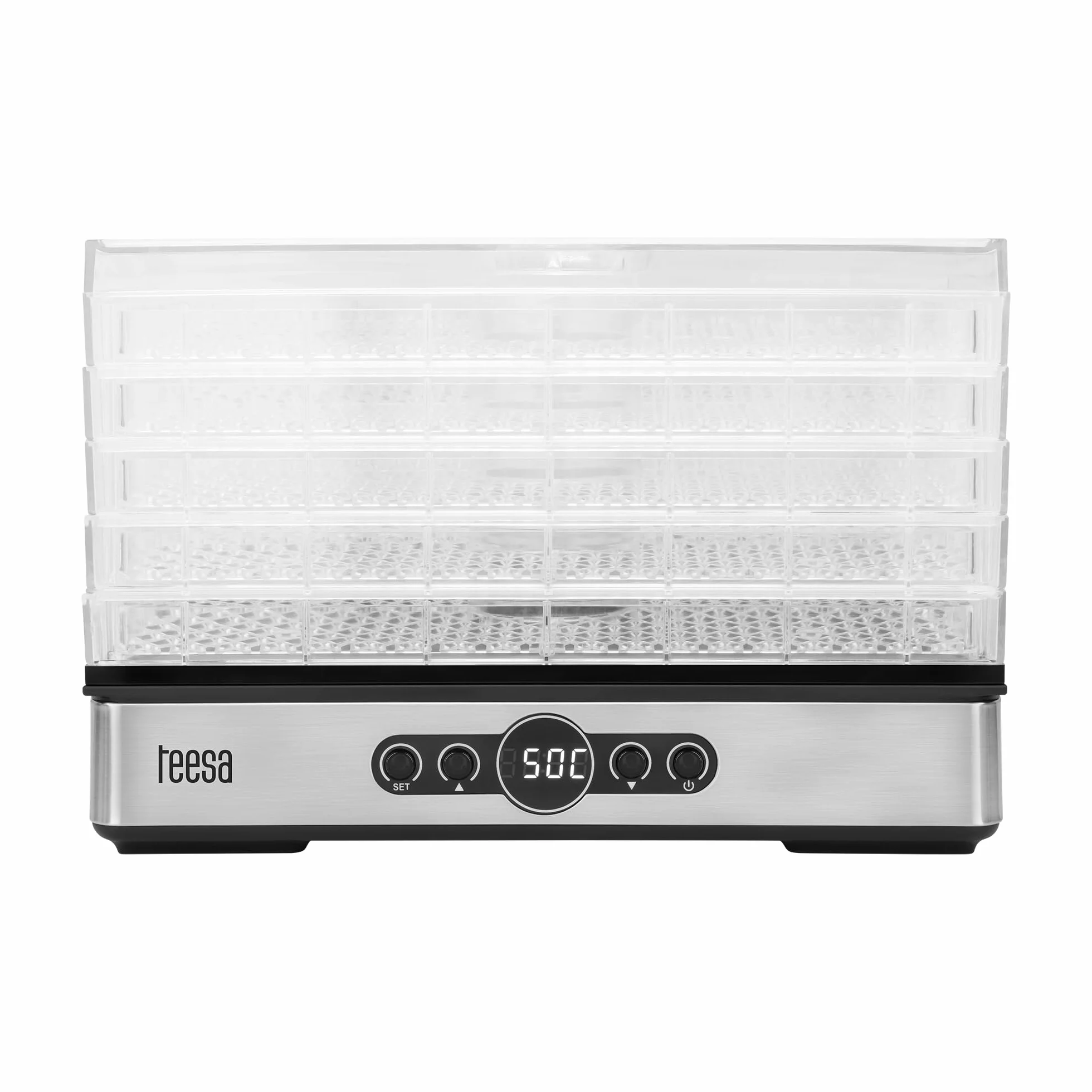 Teesa Suszarka do Grzybów Warzyw Owoców 400W 5 Przezroczystych Sit LCD Termoobieg Regulacja Temperatury TSA3032