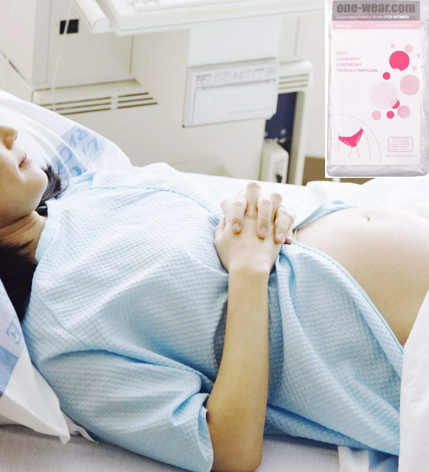 Jednorazowe majtki ciążowe szpital spodnie dla kobiet (5 sztuk Białych) Jednorazowa bielizna supermiękkie papierowe jednorazowe spodnie macierzyństwo, bielizna podróżna majtki, jednorazowe majtki