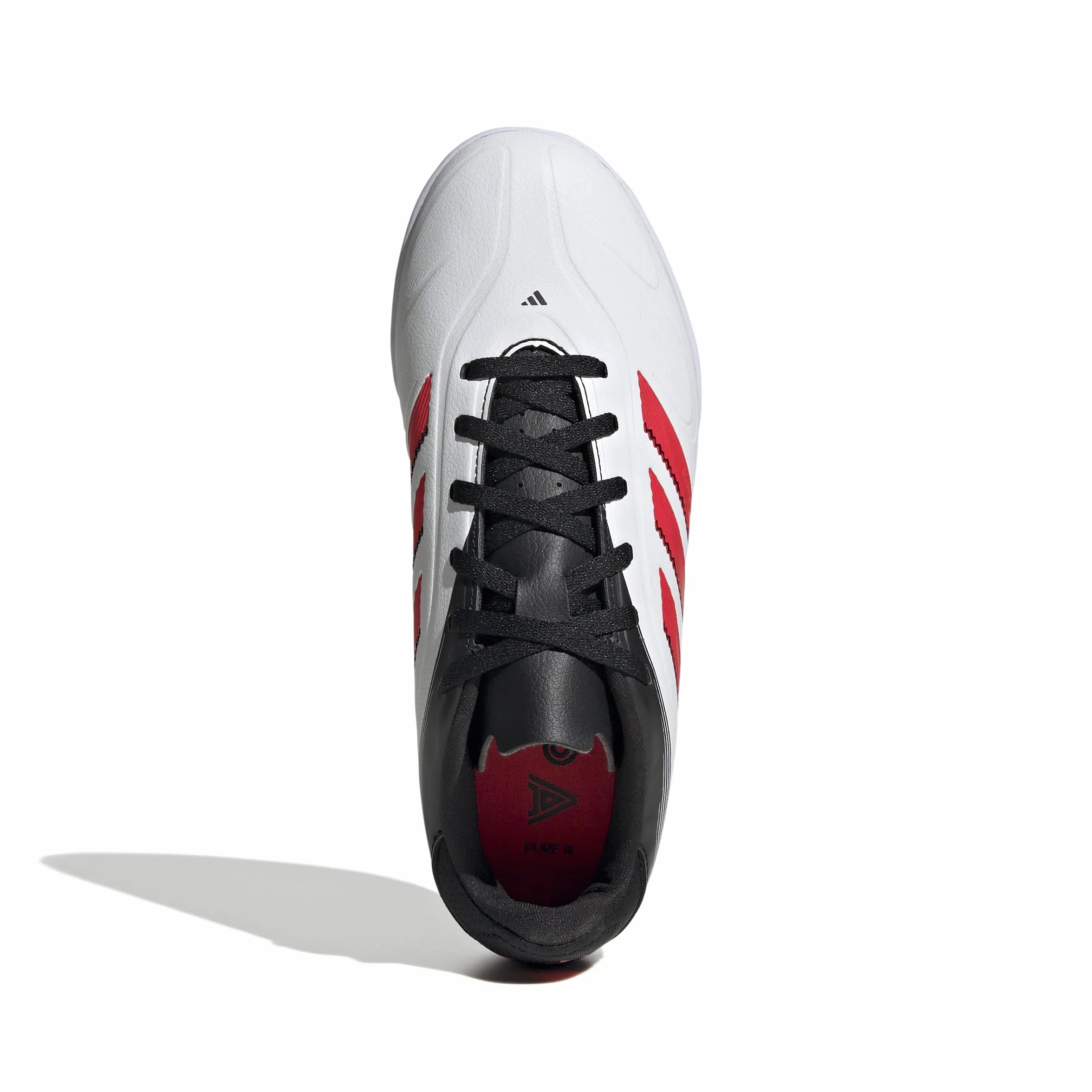 adidas Uniseks - dzieci COPA PURE III CLUB Indoor Football boots Kids, Cloud White/Lucid Red/Core Black, 33 EU