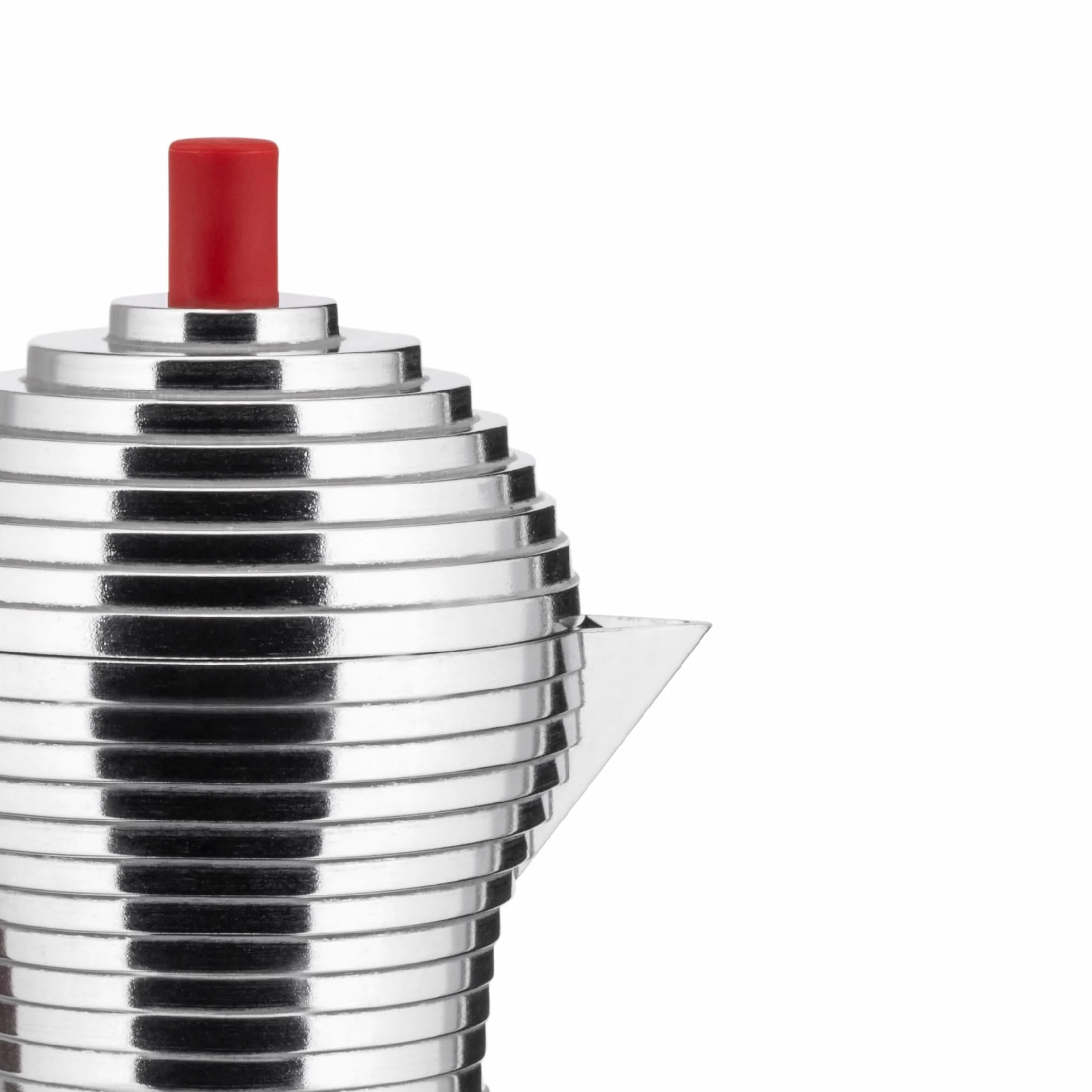Alessi MDL02/6 R Ekspres do kawy z odlewu aluminiowego czerwony 6 filiżanek