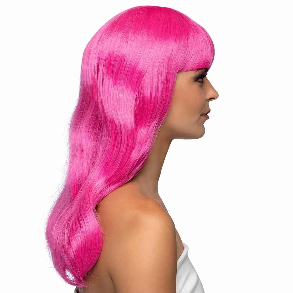 Boland - Wig Chique, dBugie proste wBosy syntetyczne z grzywk, fryzura, EM, MZ, dodatek, kostium, akcesoria, impreza tematyczna, karnawaB