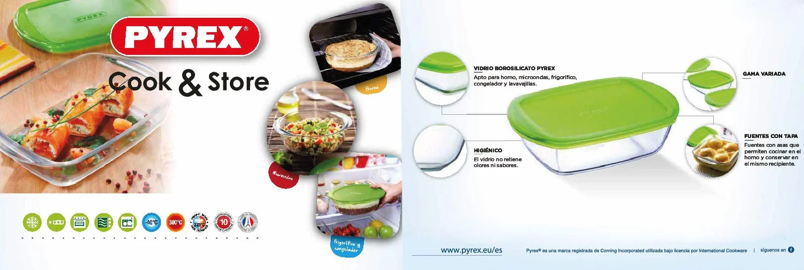 Pyrex naczynie do zapiekania ze szkła borokrzemowego
