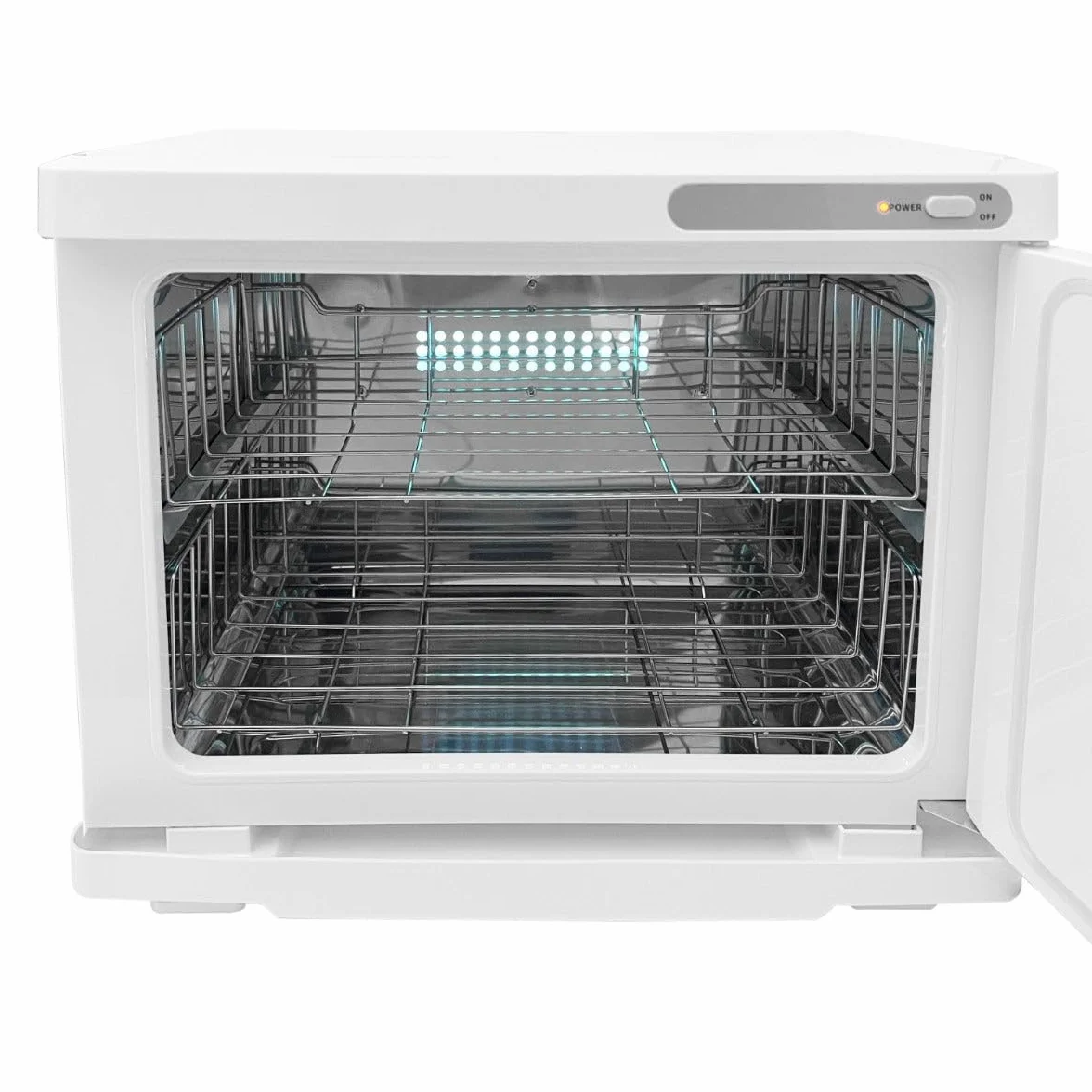 Podgrzewacz do ręczników Podgrzewacz do ręczników 70 ręczników Ręcznik do czyszczenia na sucho - 45 x 30 x 35 cm 70°c -> -10°C Salon Masaż Lampa UV Luksusowe wyjmowane półki 2 szczypce - biały