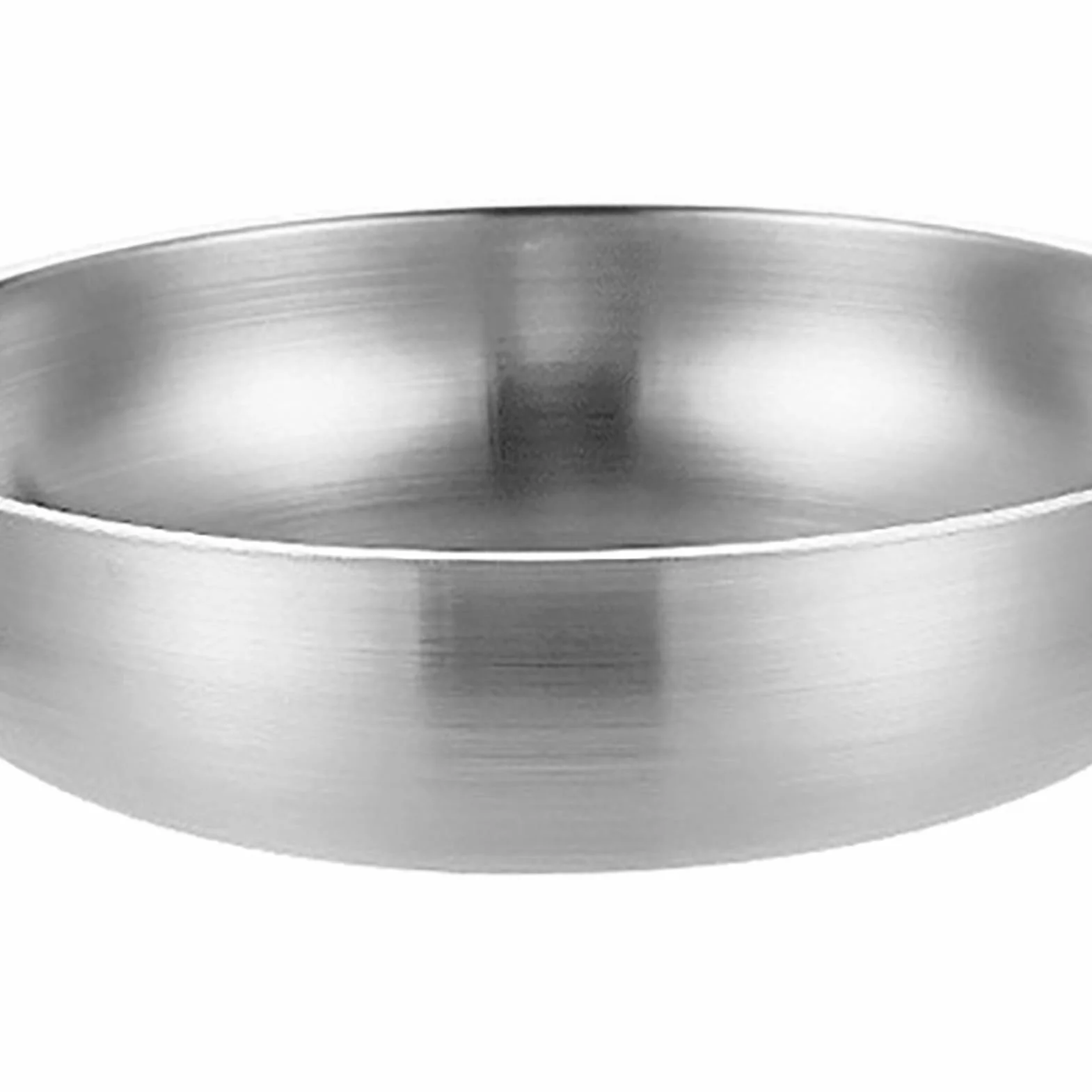 Ejoyous Patelnia do gotowania wok, 20 cm, ze stali nierdzewnej z podwójnym uchwytem, 1350 ml, patelnia z płaskim dnem, do gotowania owoców morza, smażonego ryżu, głębokiego mieszania (kolor srebrny)