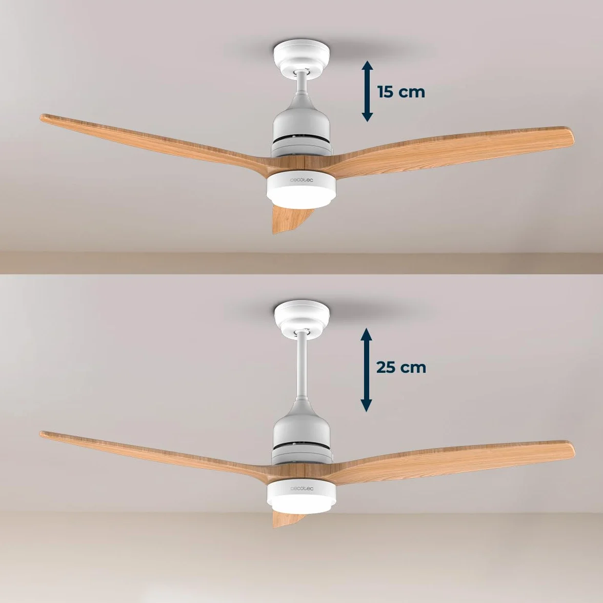 Cecotec Wentylator sufitowy EnergySilence Aero 5230 WhiteWood 40 W LED 6 prędkości