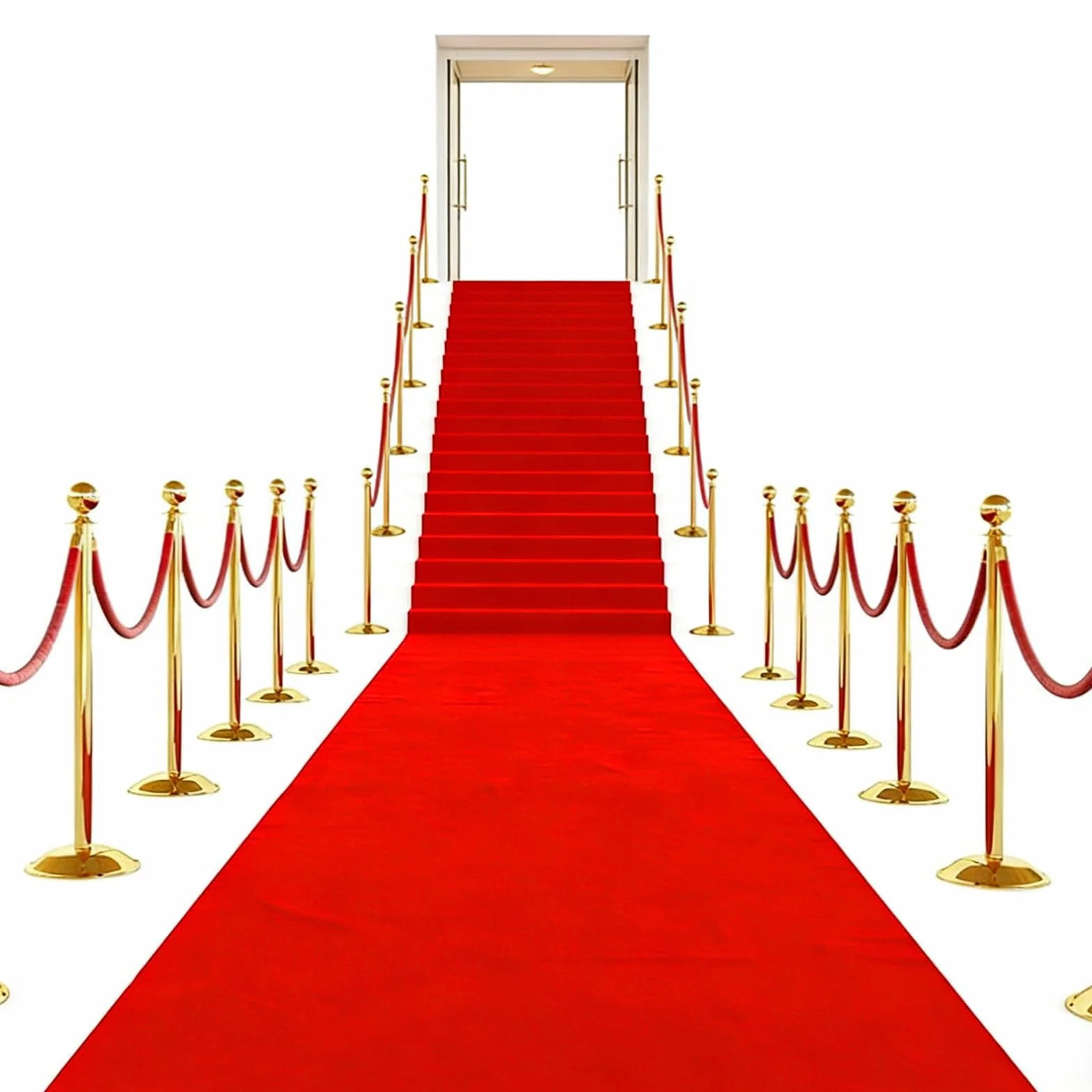 FARYODI Czerwony dywan, bieżnik na wesele, 1 x 5 m długości, VIP Event czerwony, antypoślizgowy, czerwony dywan, dywan na wesele, dożynki, akcesoria outdoorowe (100 x 500 cm)