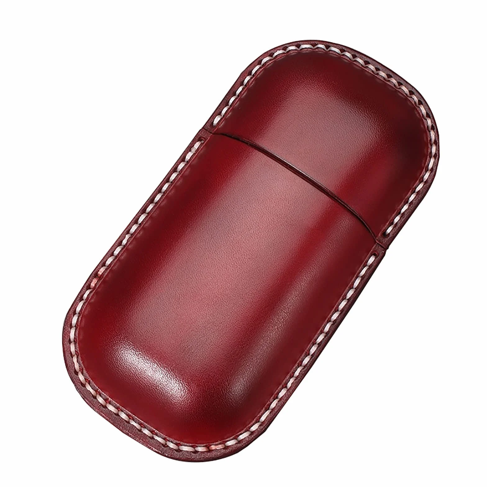 Przenośne pudełko na okulary Przenośne kreatywne etui na okulary skórzane (kolor: czerwony, rozmiar: 17,5 x 9,5 cm)
