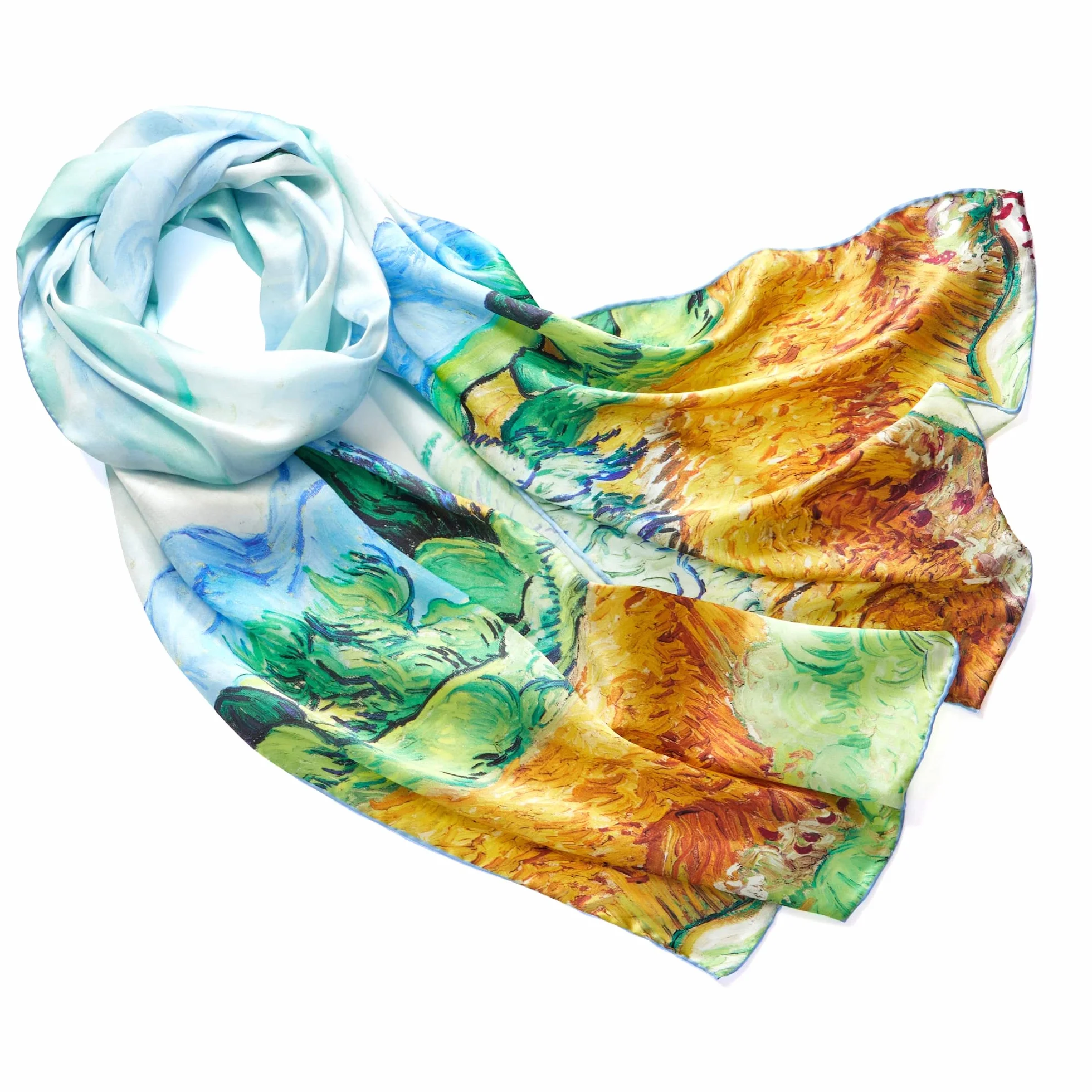 Damski szal jedwabny van Gogh Silk Scarf druk artystyczny
