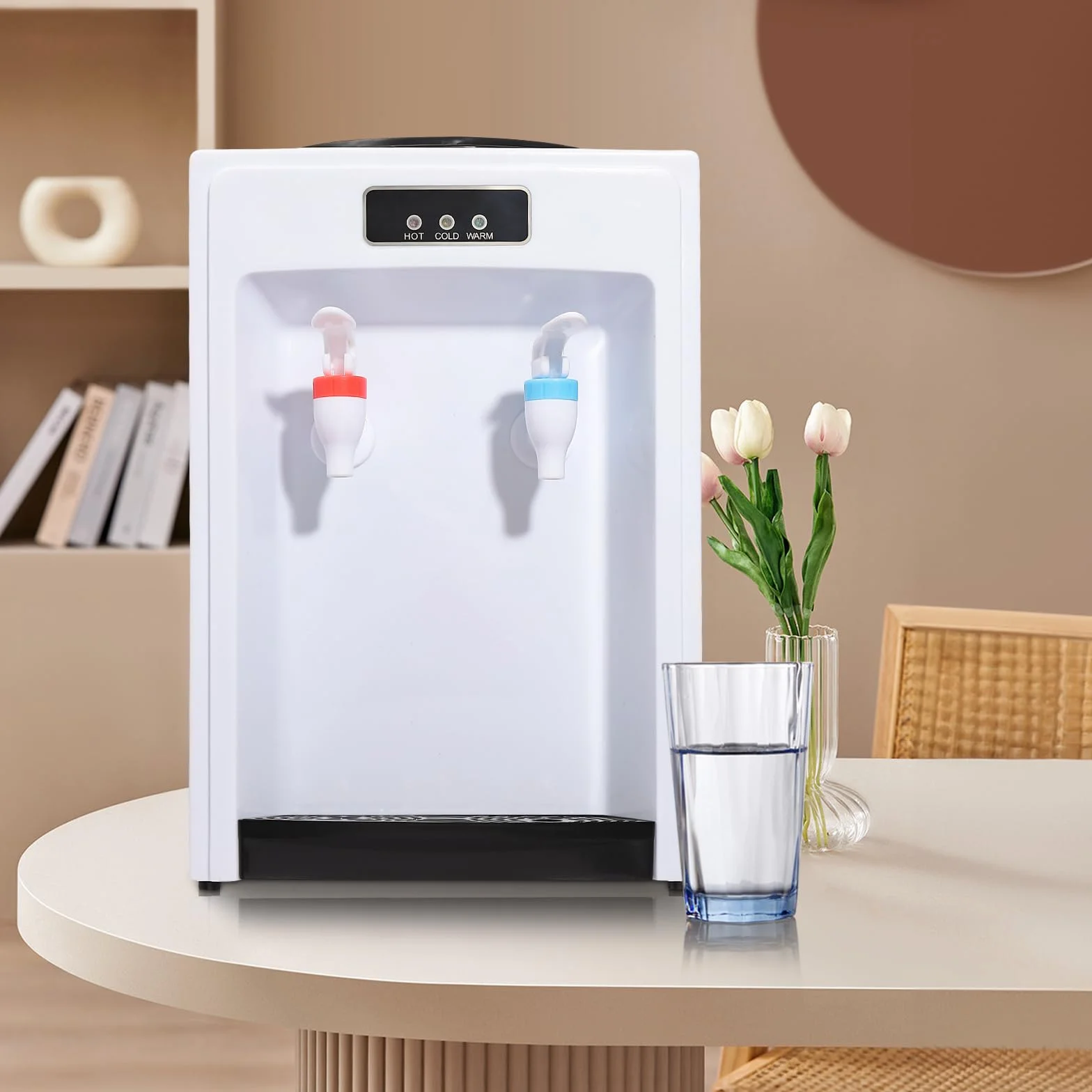 MINRS Dozownik ciepłej wody, elektryczny dystrybutor ciepłej wody, dystrybutor temperatury grzewczej do wiadra i wiadra filtrującego o pojemności 4,5-18,9 l, czarny i biały