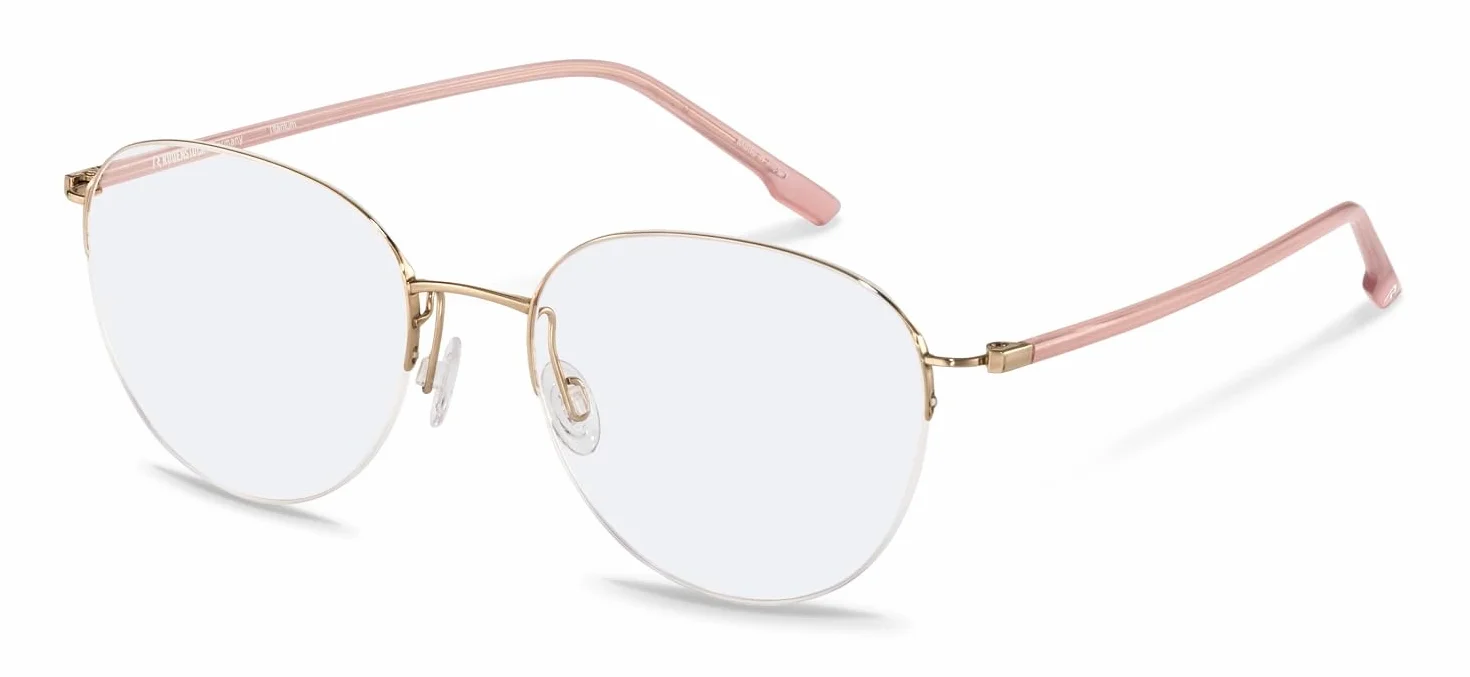 Rodenstock R7140 Oprawki do okularów na receptę, złote, brzoskwiniowe, uniseks, złoty, brzoskwiniowy, 52